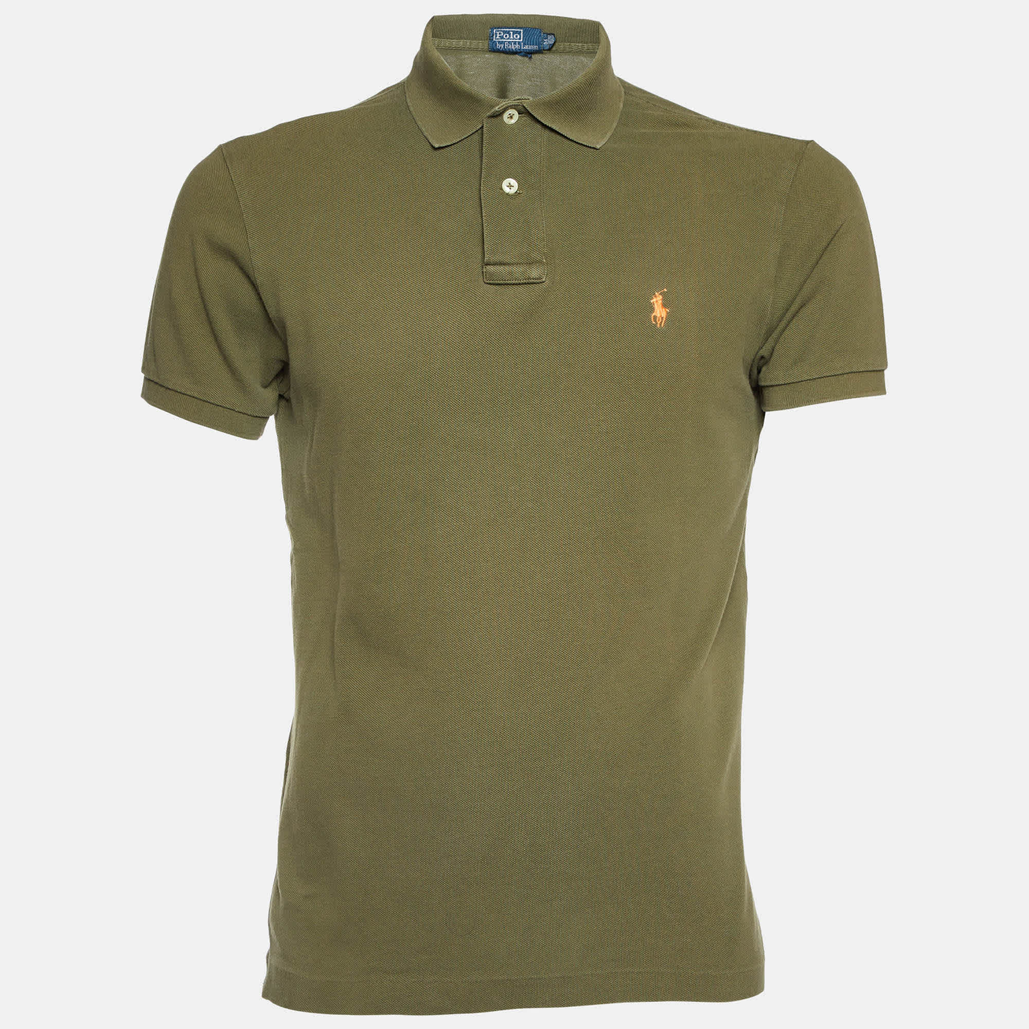 Polo Ralph Lauren Olive Green Cotton Polo T - Shirt