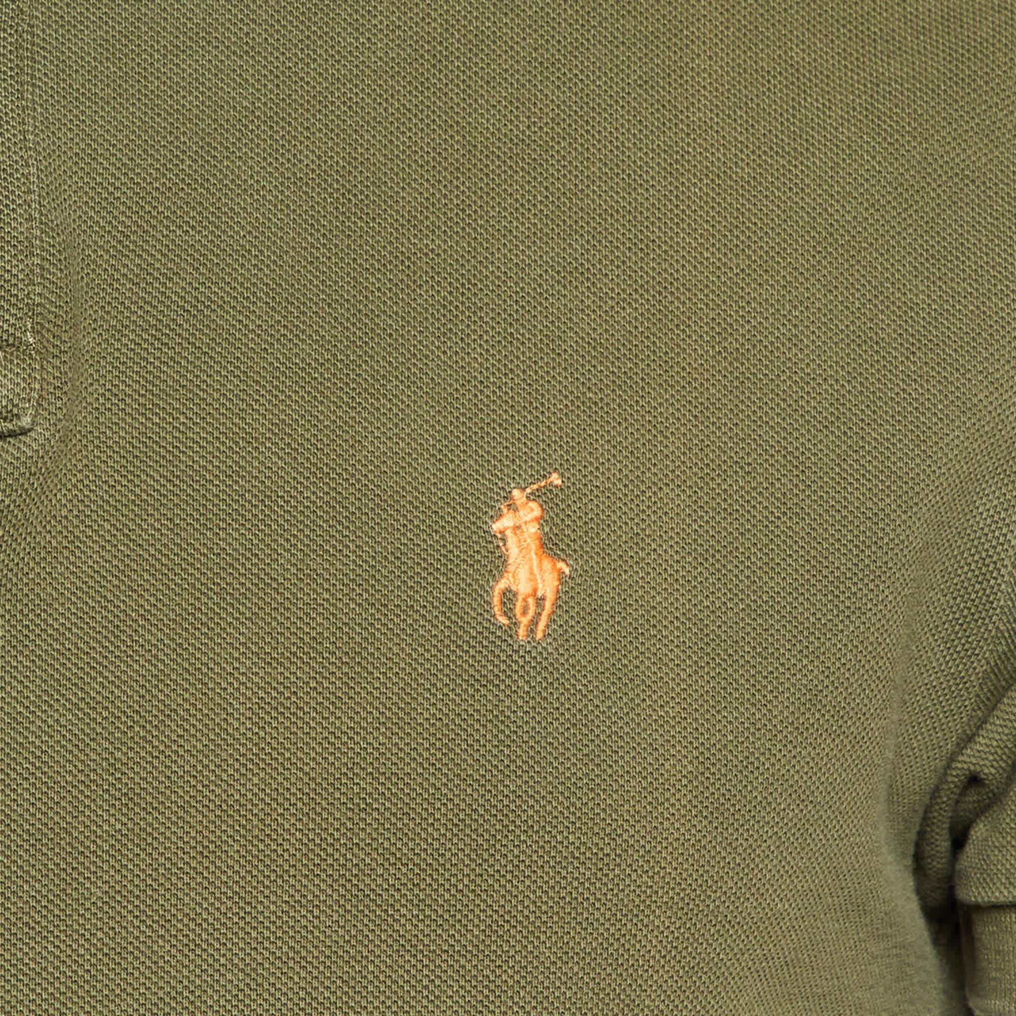 Polo Ralph Lauren Olive Green Cotton Polo T - Shirt