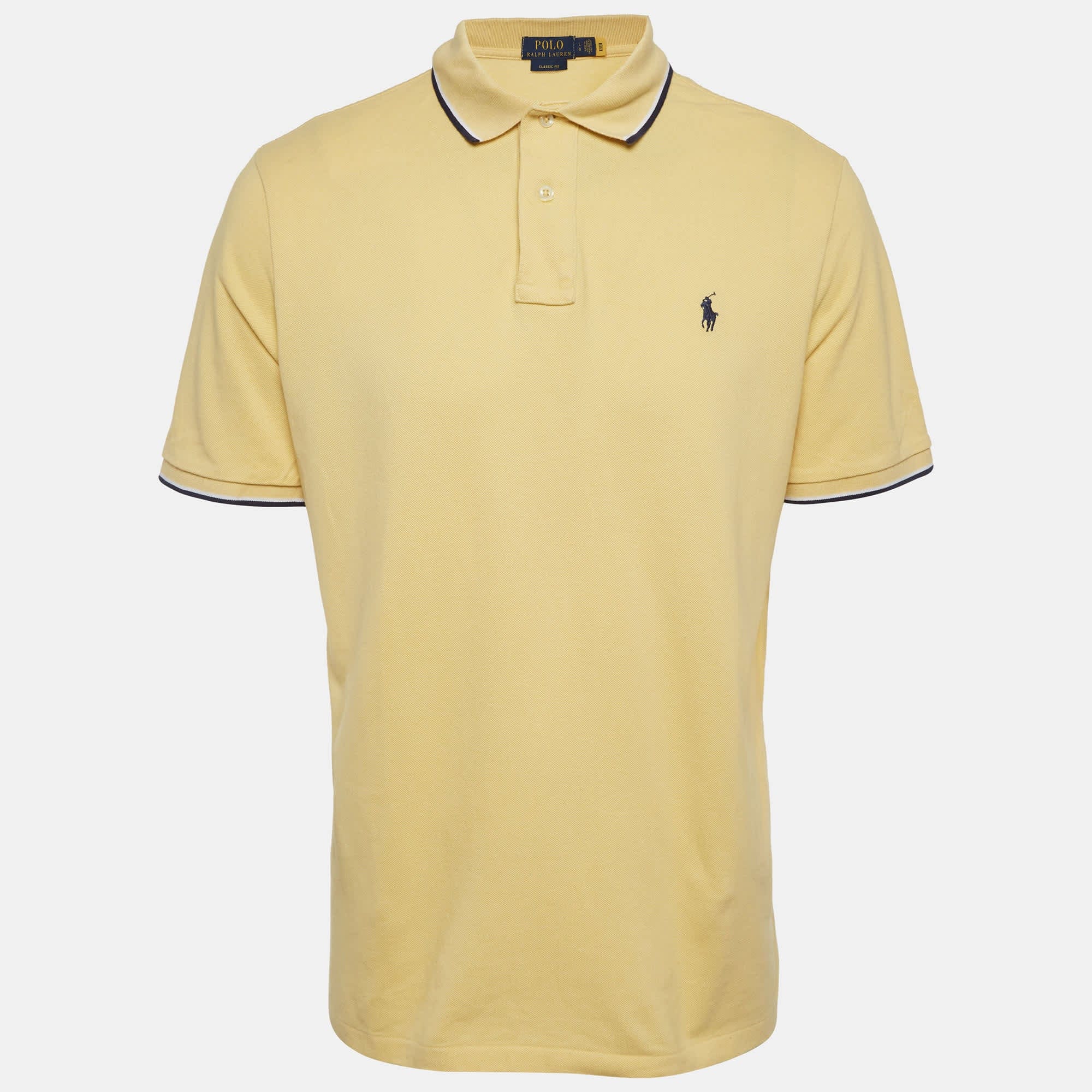 Polo Ralph Lauren Yellow Cotton Pique Polo T - Shirt