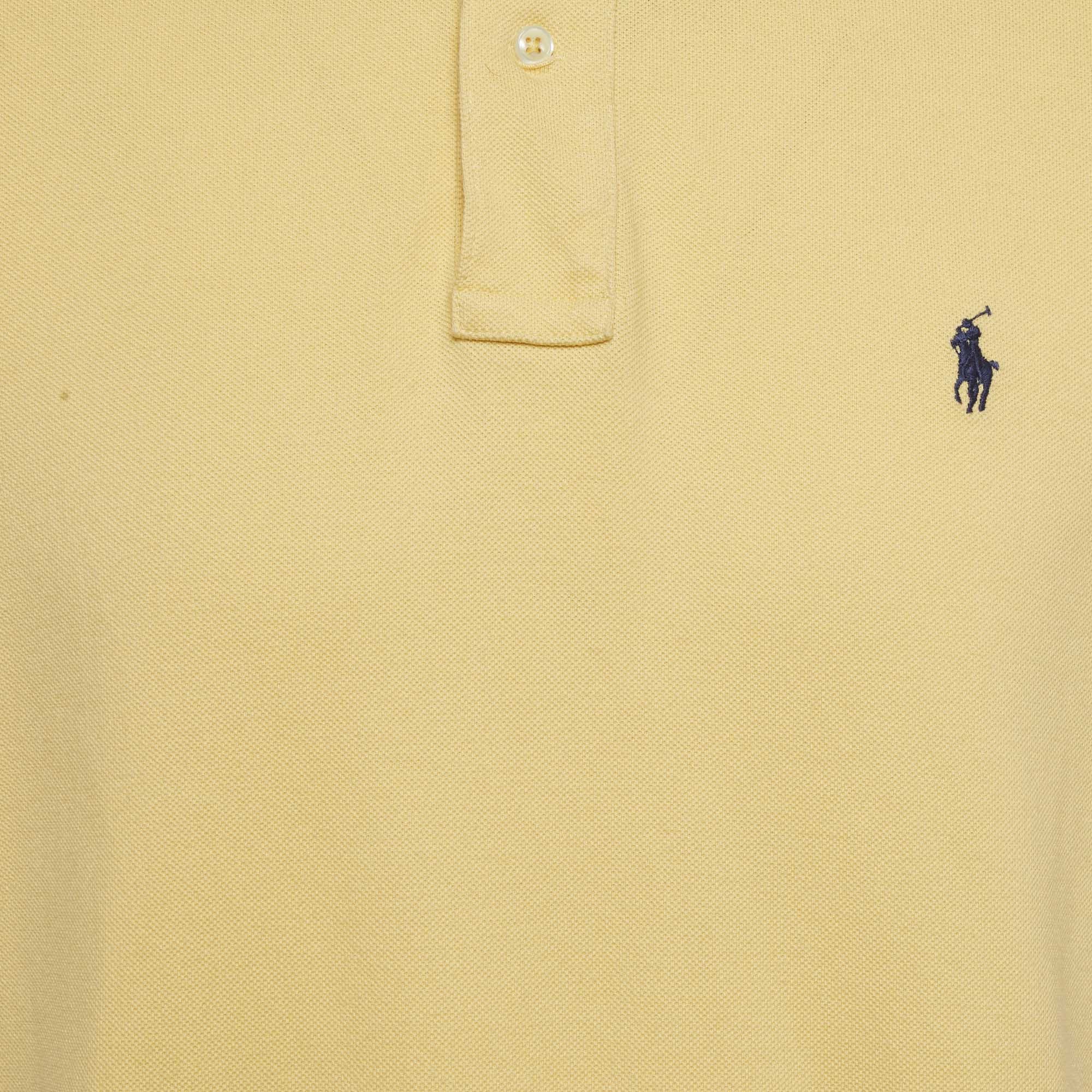 Polo Ralph Lauren Yellow Cotton Pique Polo T - Shirt