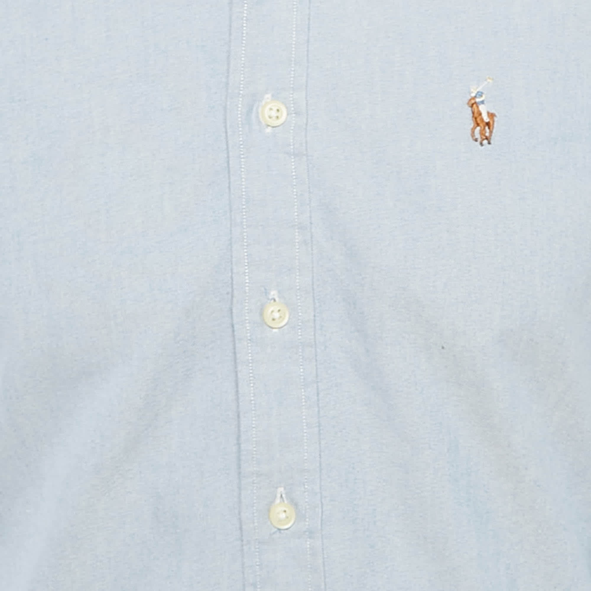 Polo Ralph Lauren Blue Oxford Cotton Slim Fit Shirt