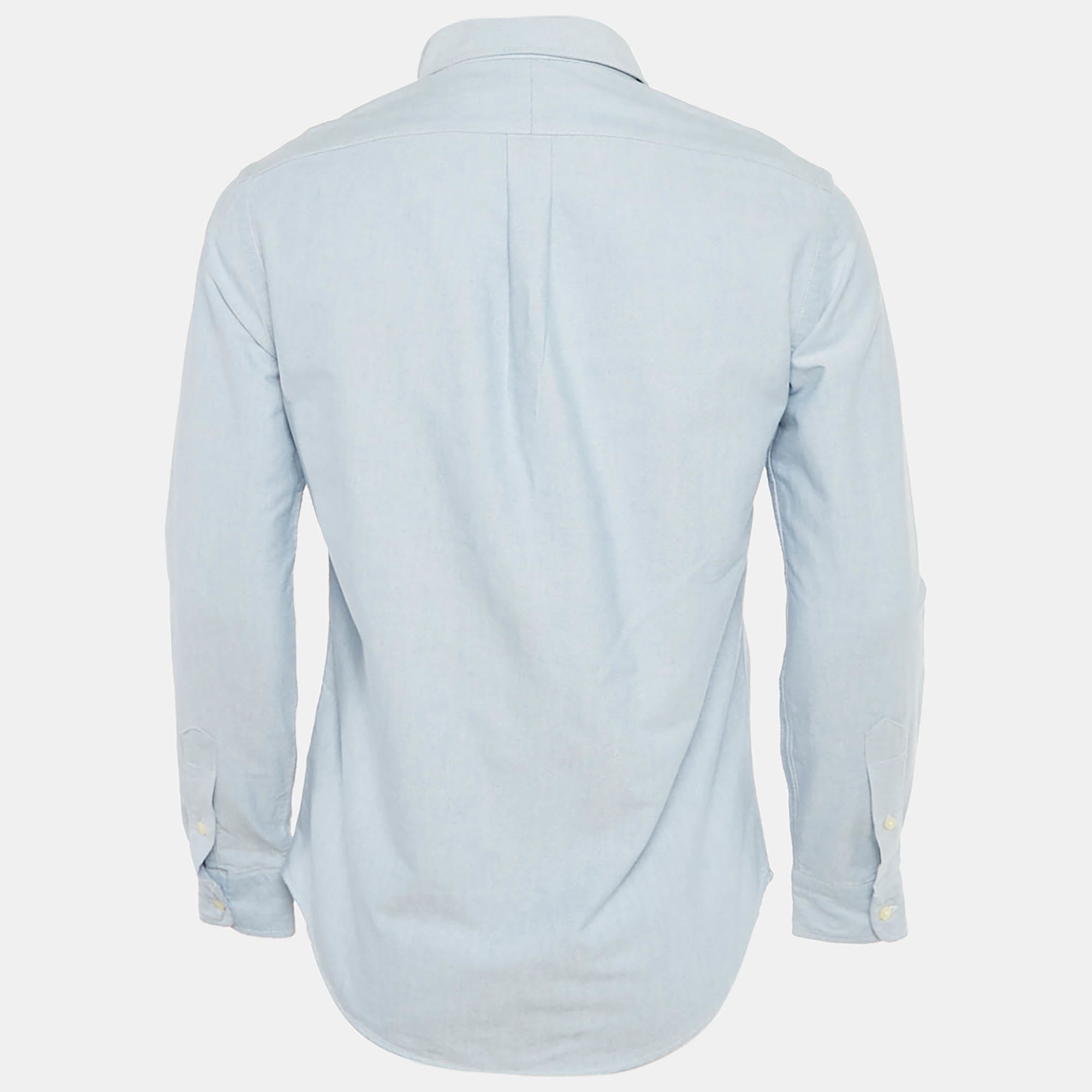 Polo Ralph Lauren Blue Oxford Cotton Slim Fit Shirt