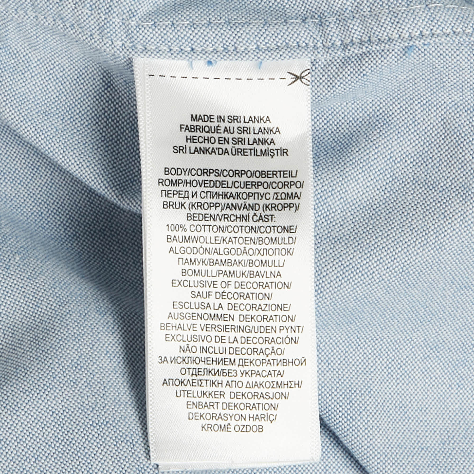 Polo Ralph Lauren Blue Oxford Cotton Slim Fit Shirt