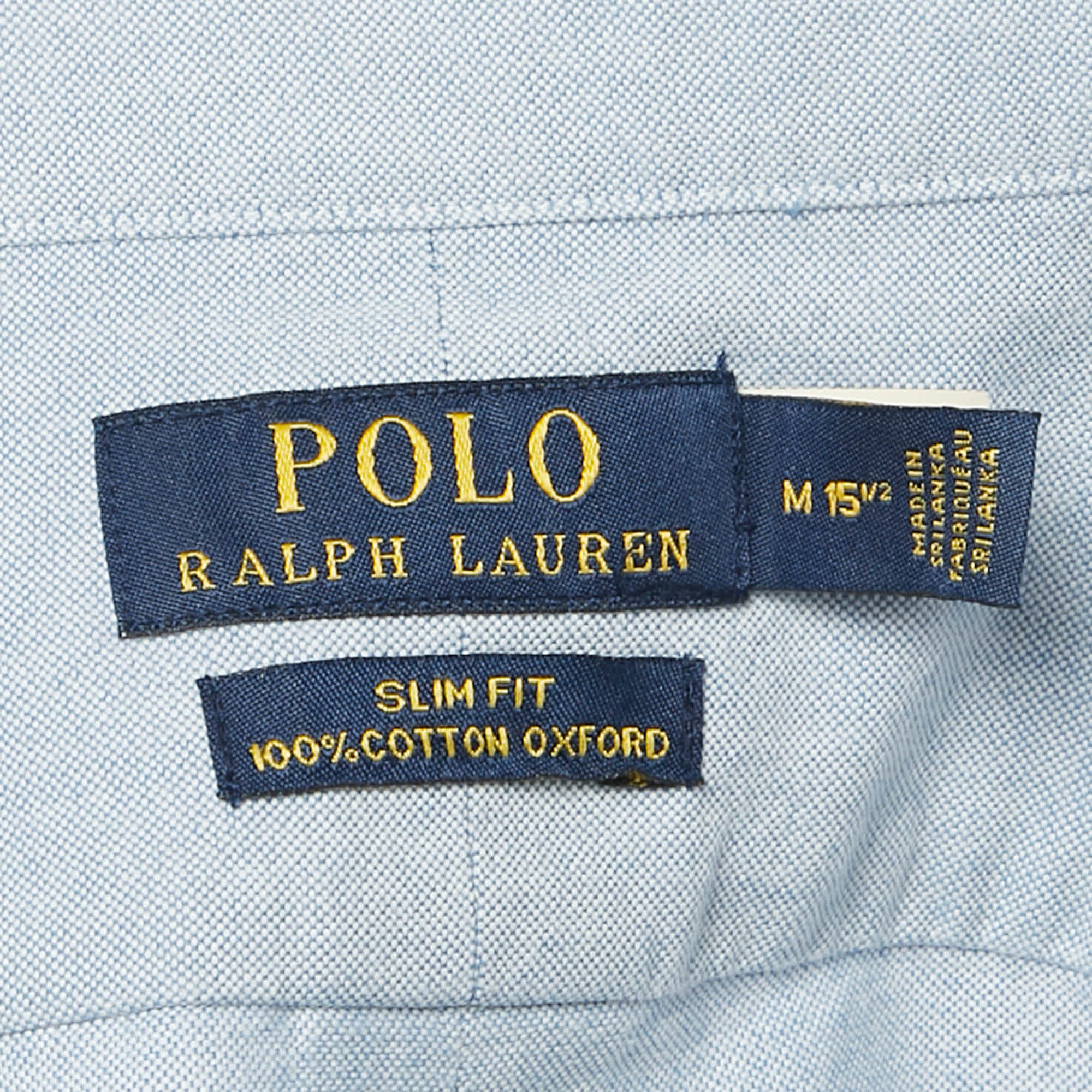 Polo Ralph Lauren Blue Oxford Cotton Slim Fit Shirt