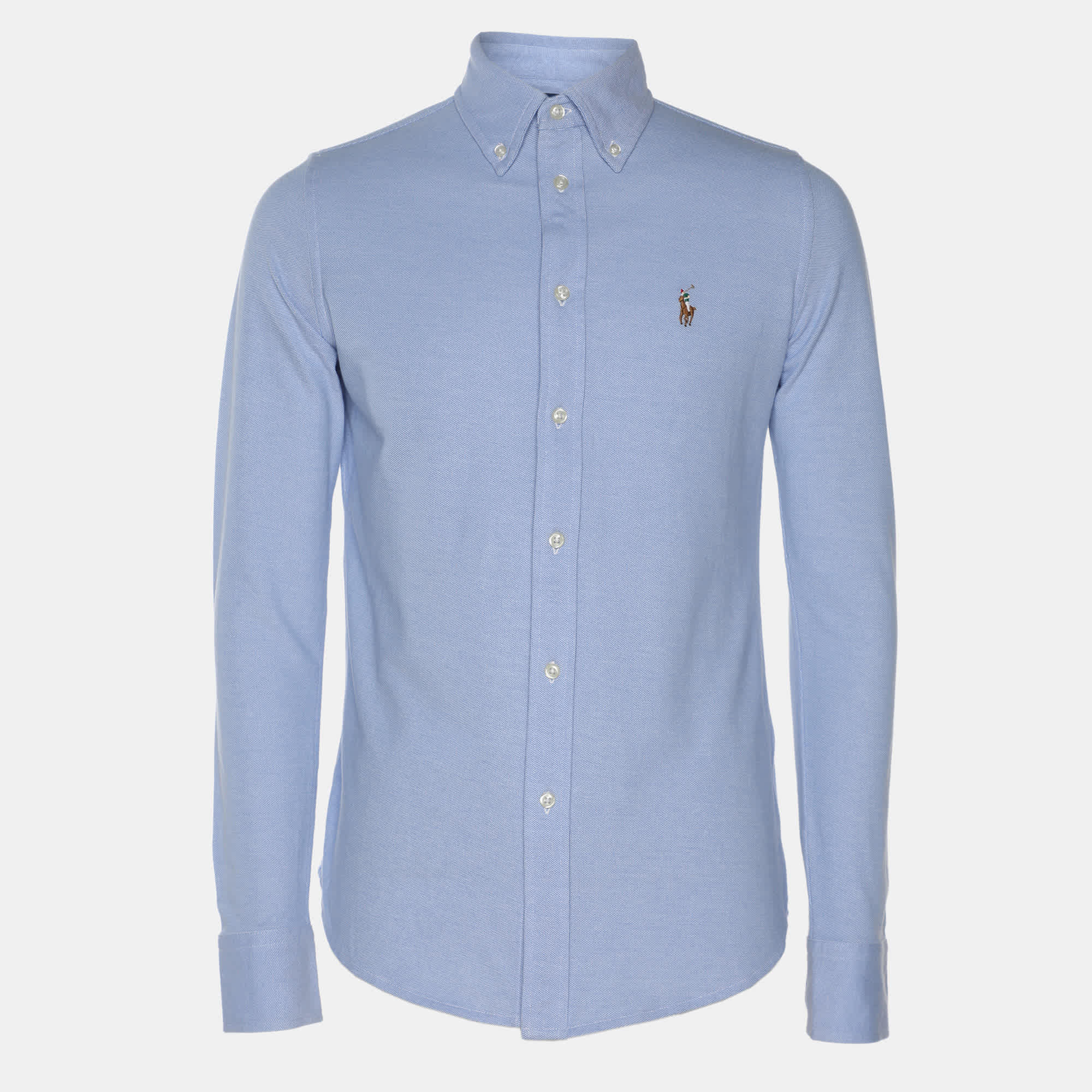 Polo Ralph Lauren Blue Cotton Button Front Shirt