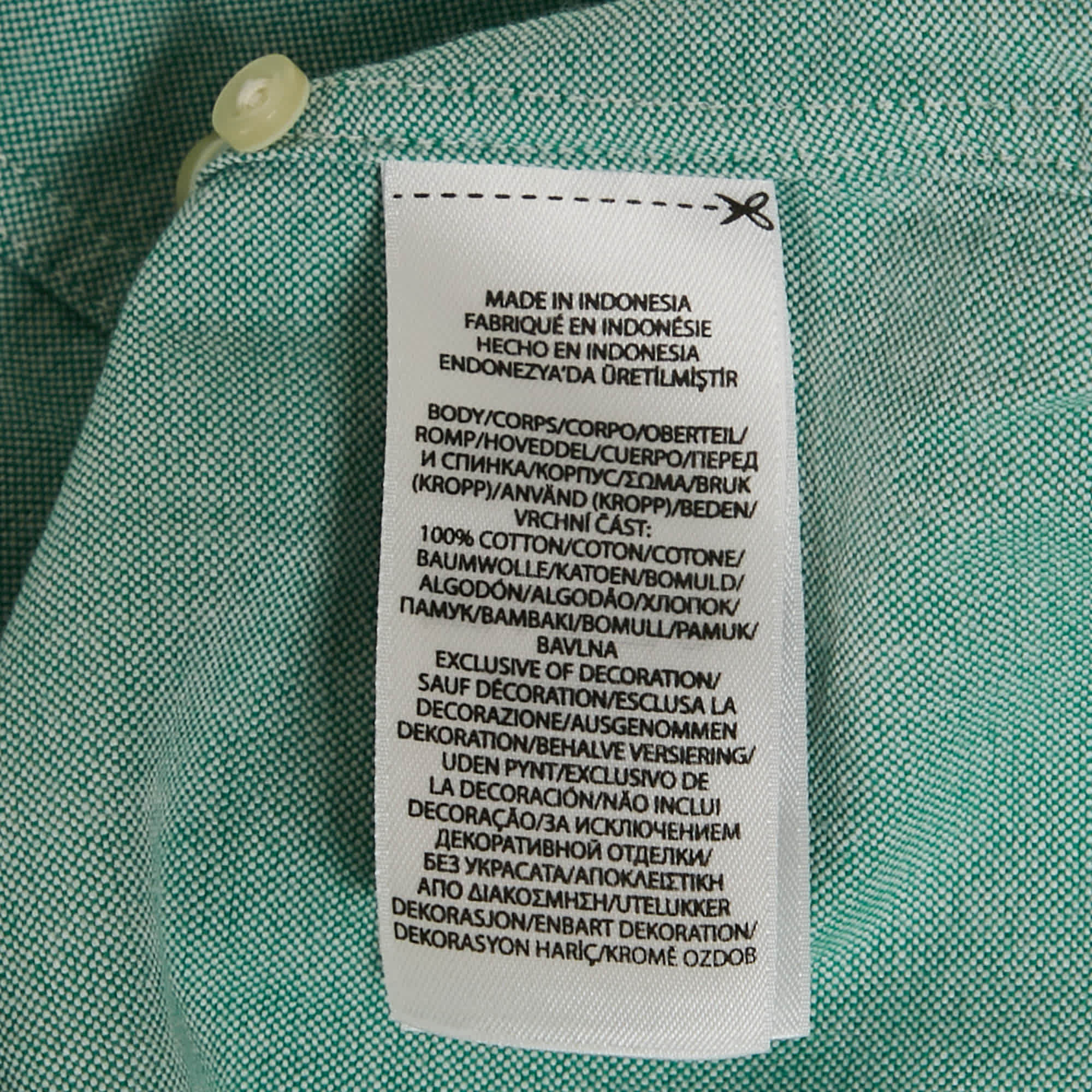 Polo Ralph Lauren Green Cotton Slim Fit Shirt