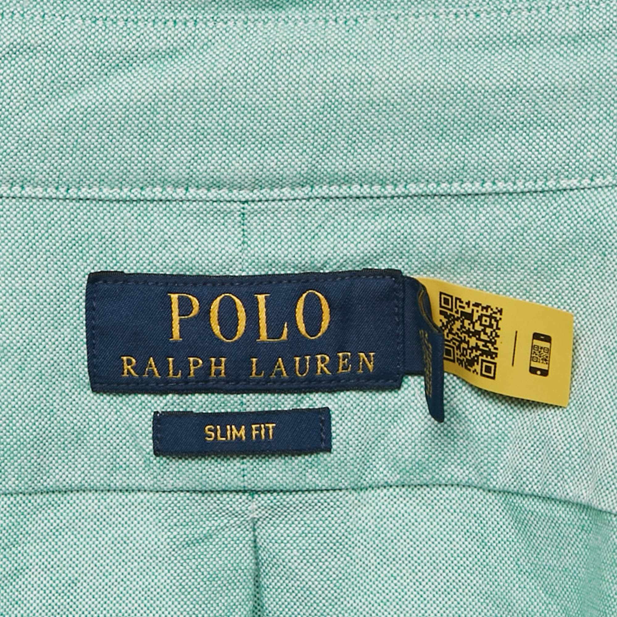 Polo Ralph Lauren Green Cotton Slim Fit Shirt