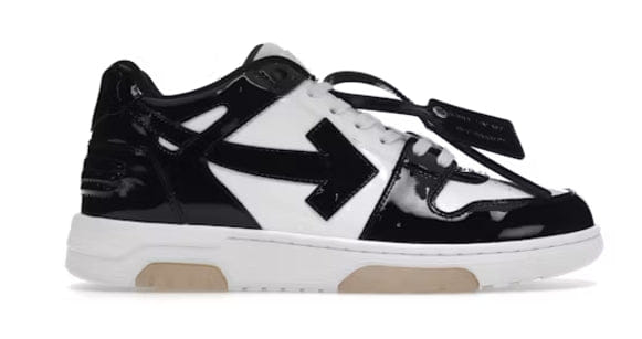 OFF - WHITE BLACK PATENT WHITE Out Of Office OOO Low Tops