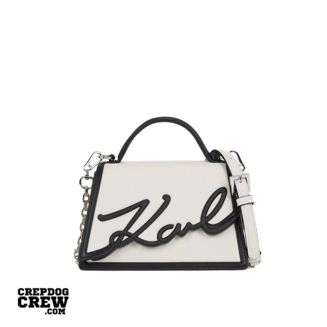 KARL Lagerfeld K/Signature small crossbody bag White Black