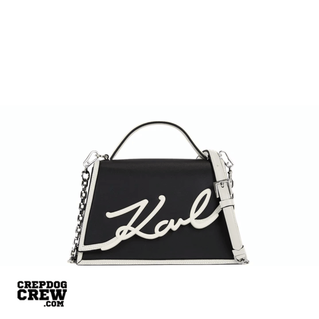 KARL Lagerfeld K/Signature small crossbody bag Black White