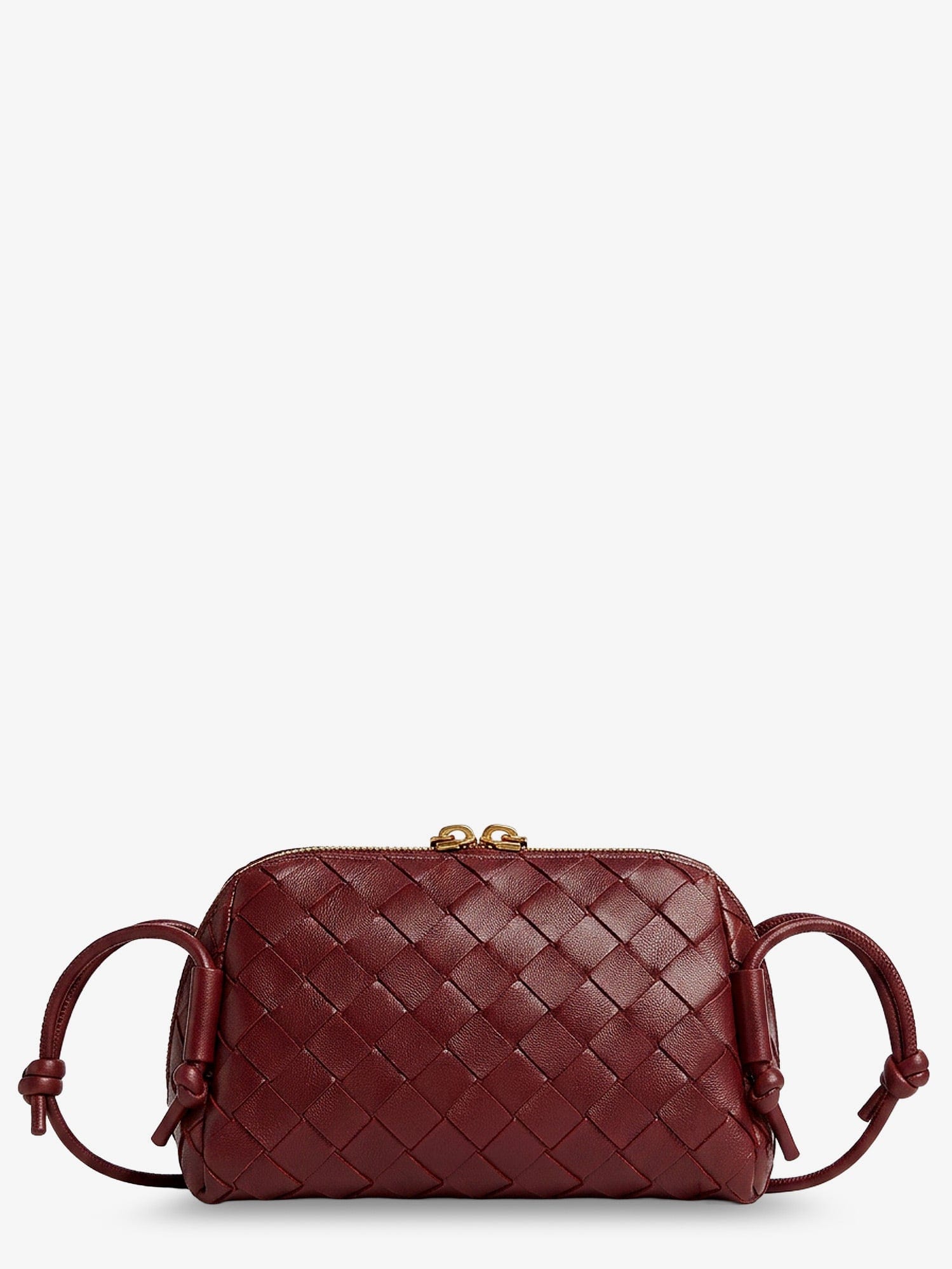 Bottega Veneta Concert Pouch Leather Shoulder Bag with Intrecciato Pattern