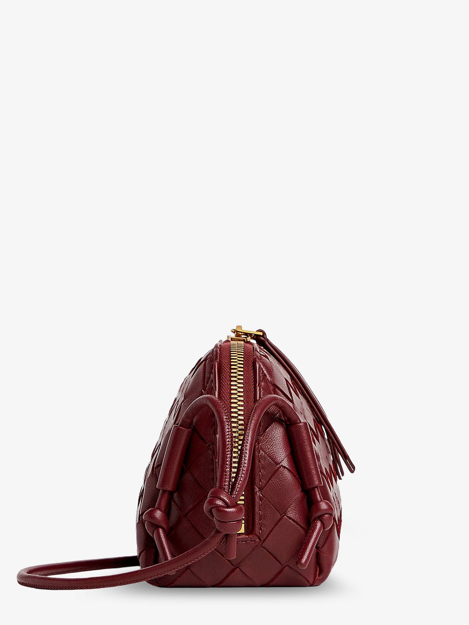 Bottega Veneta Concert Pouch Leather Shoulder Bag with Intrecciato Pattern