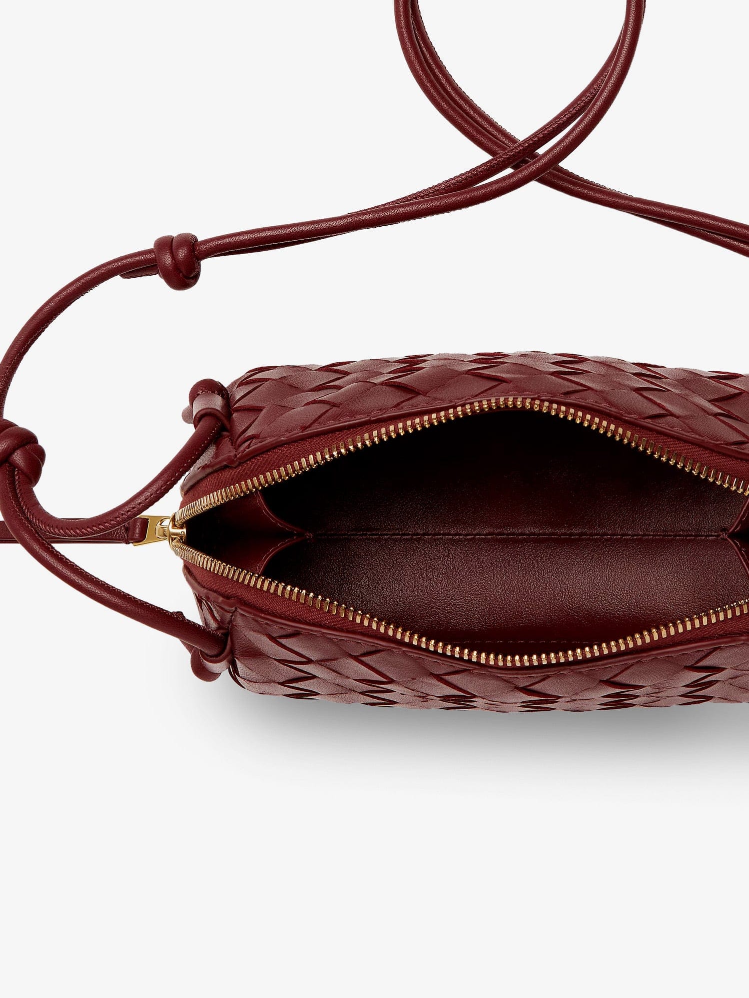 Bottega Veneta Concert Pouch Leather Shoulder Bag with Intrecciato Pattern
