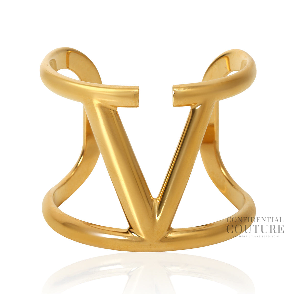 Valentino Garavani Gold VLogo Signature Cuff Bracelet