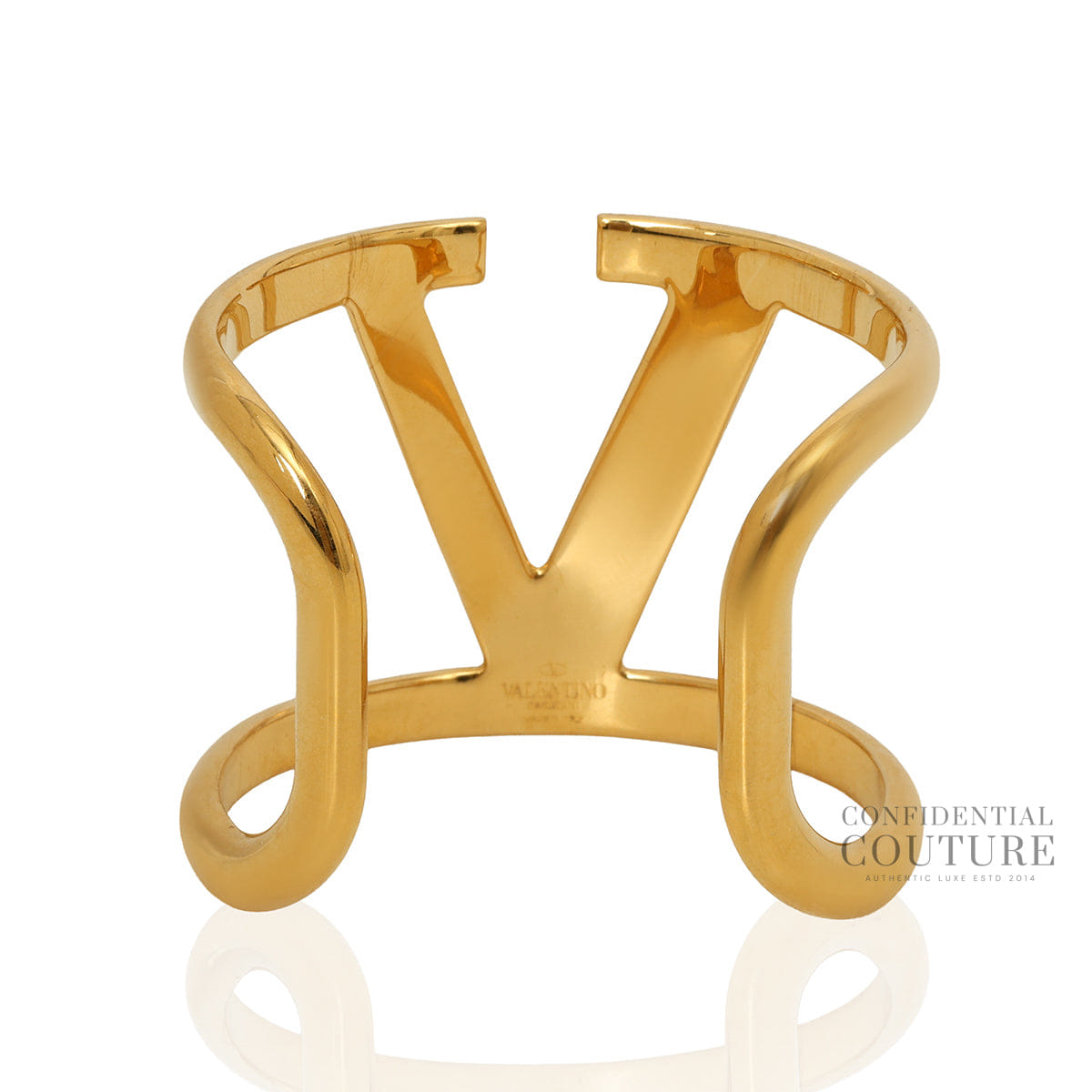 Valentino Garavani Gold VLogo Signature Cuff Bracelet
