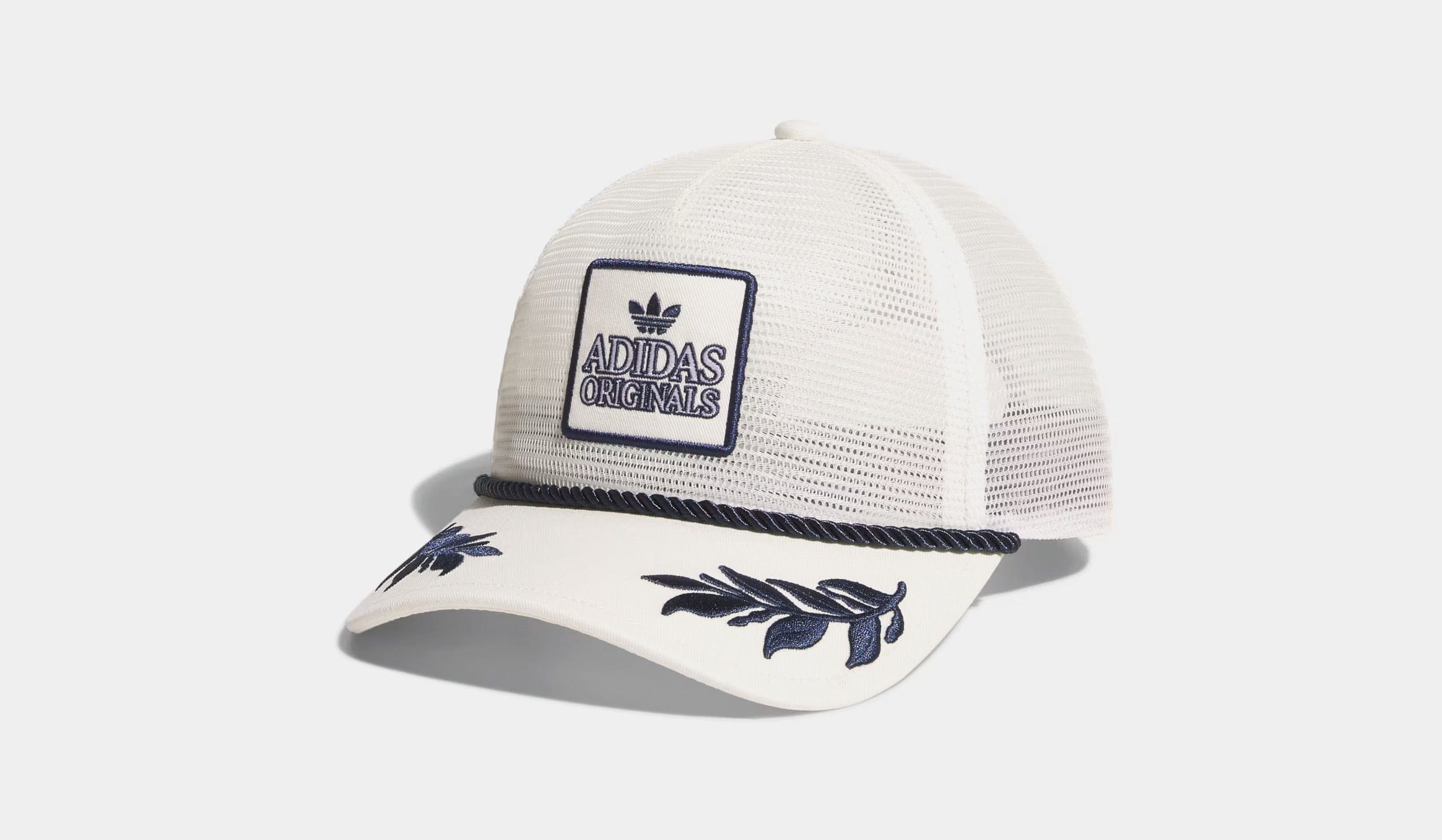 adidas Major Mesh Trucker Mens Hat (White/Navy)
