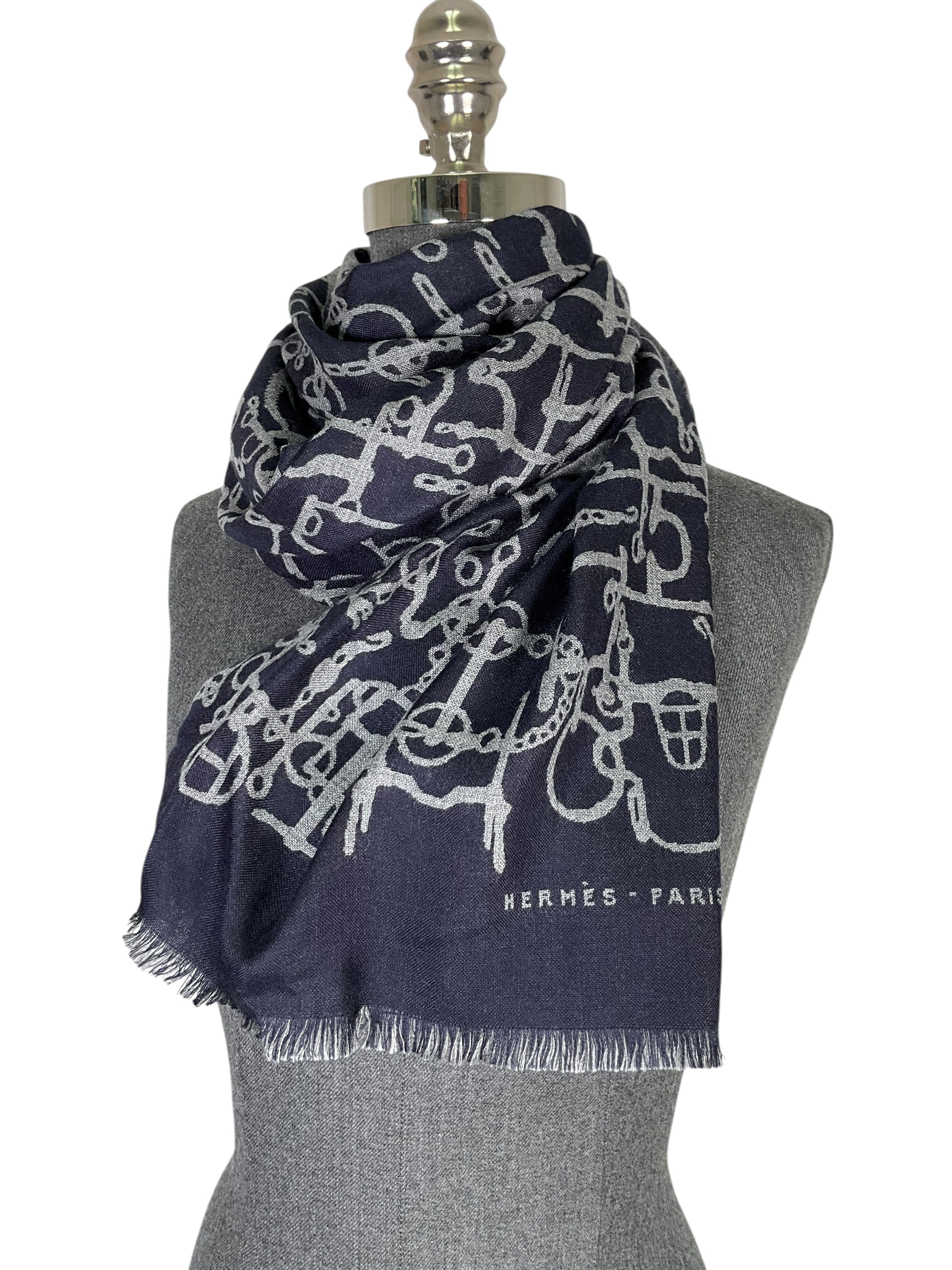 HERMES Equestre Cashmere Oblong Scarf
