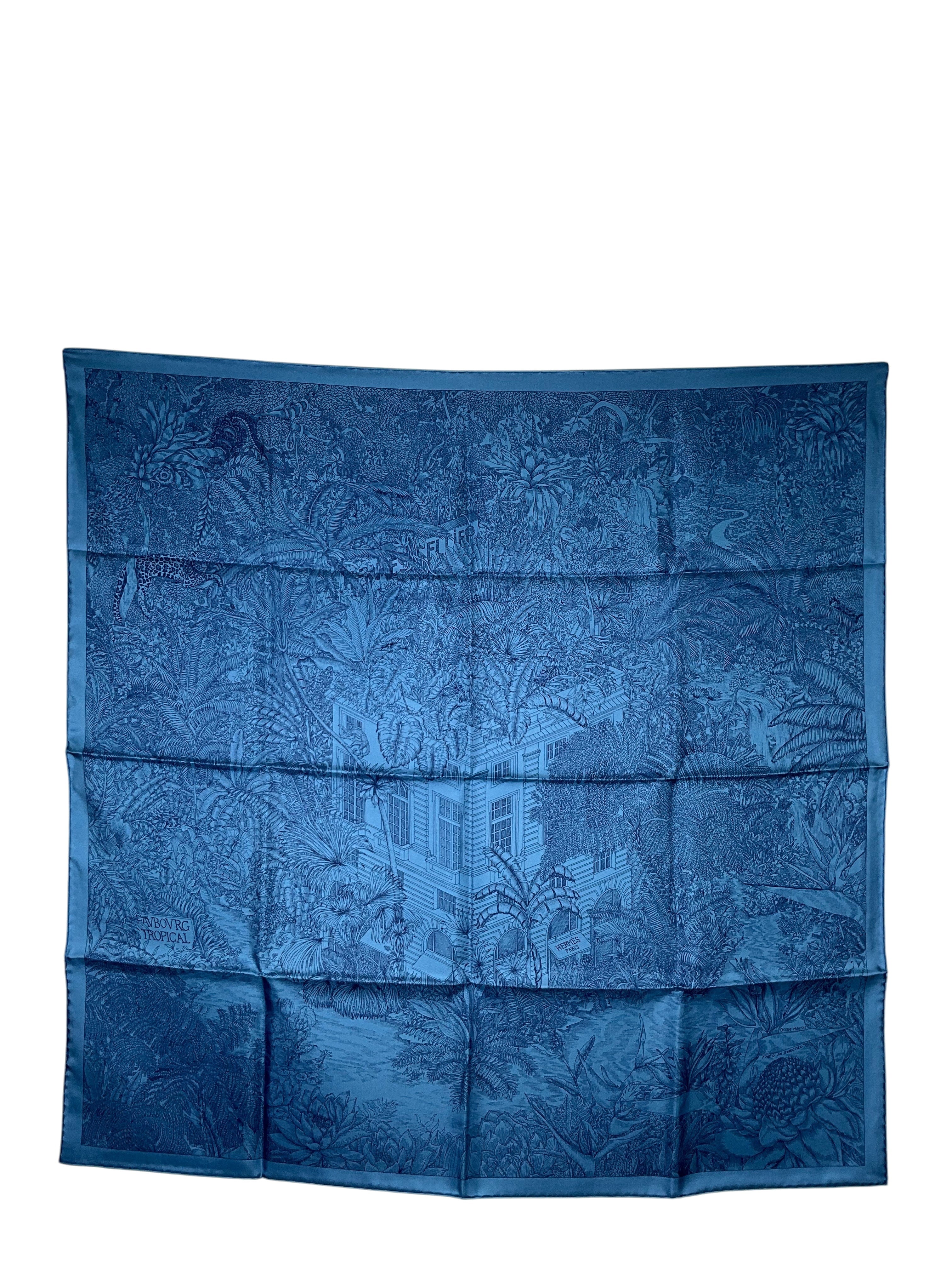 Hermes Silk Faubourg Tropical Wash Scarf 90 NEW