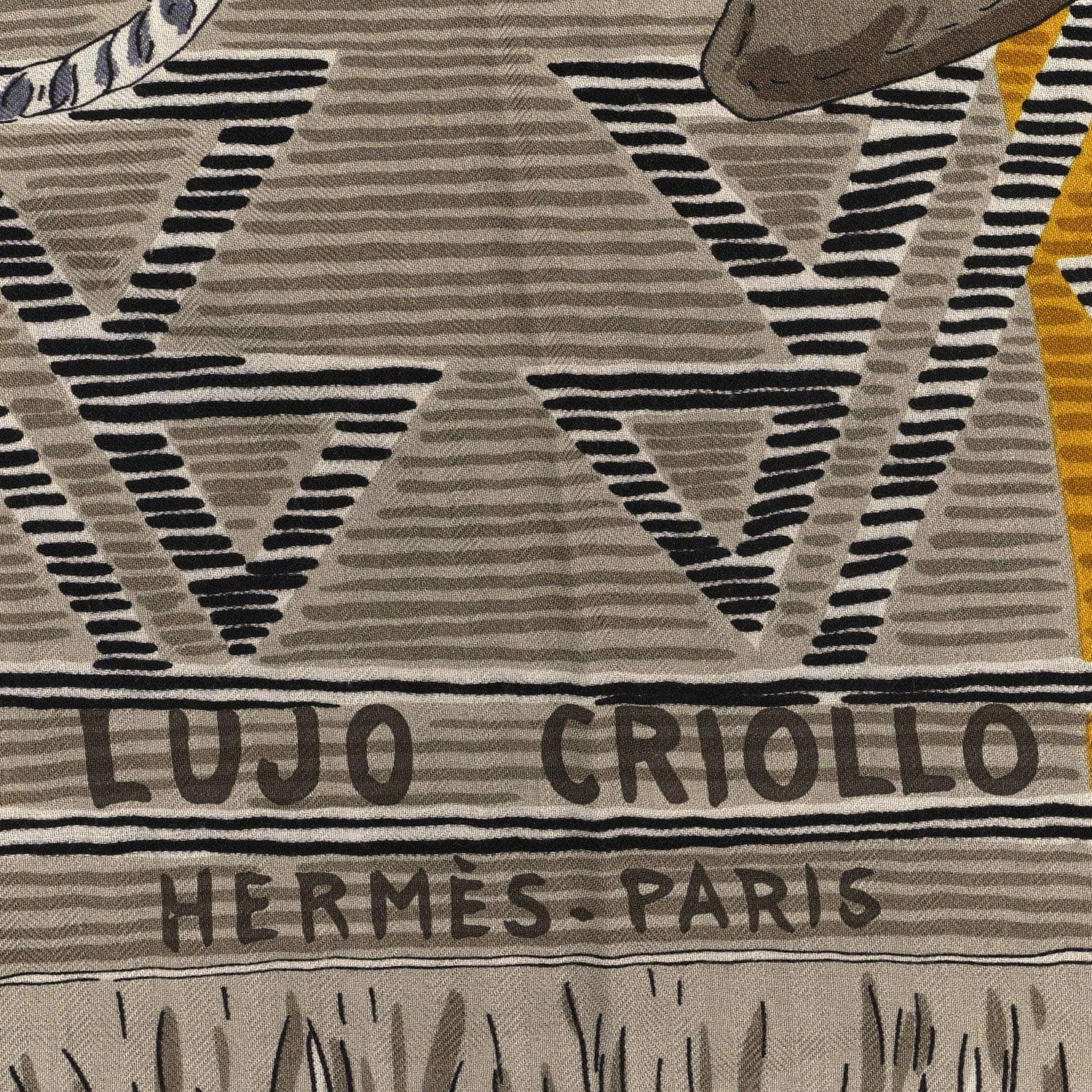 Hermes Cashmere Silk Lujo Criollo Shawl 140