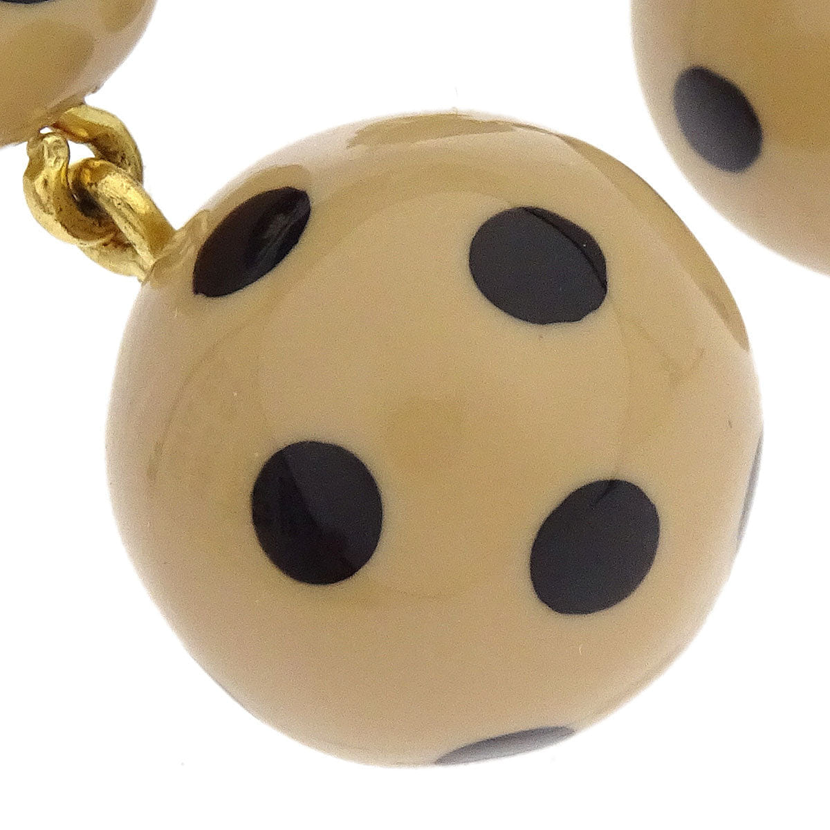 Chanel Dangle Clip - On Earrings Gold Beige 00A