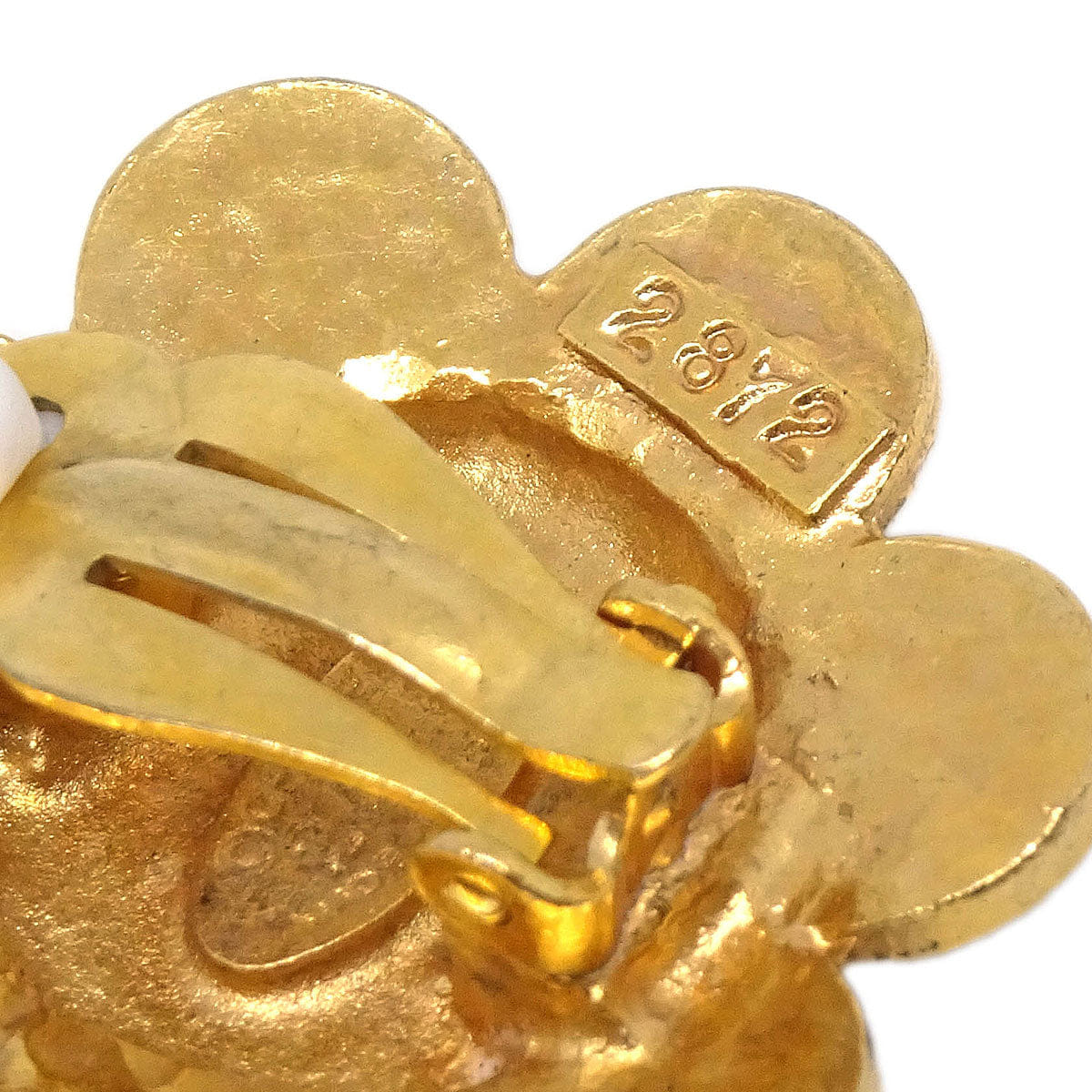 Chanel Flower Clip - On Earrings Gold 2872/28