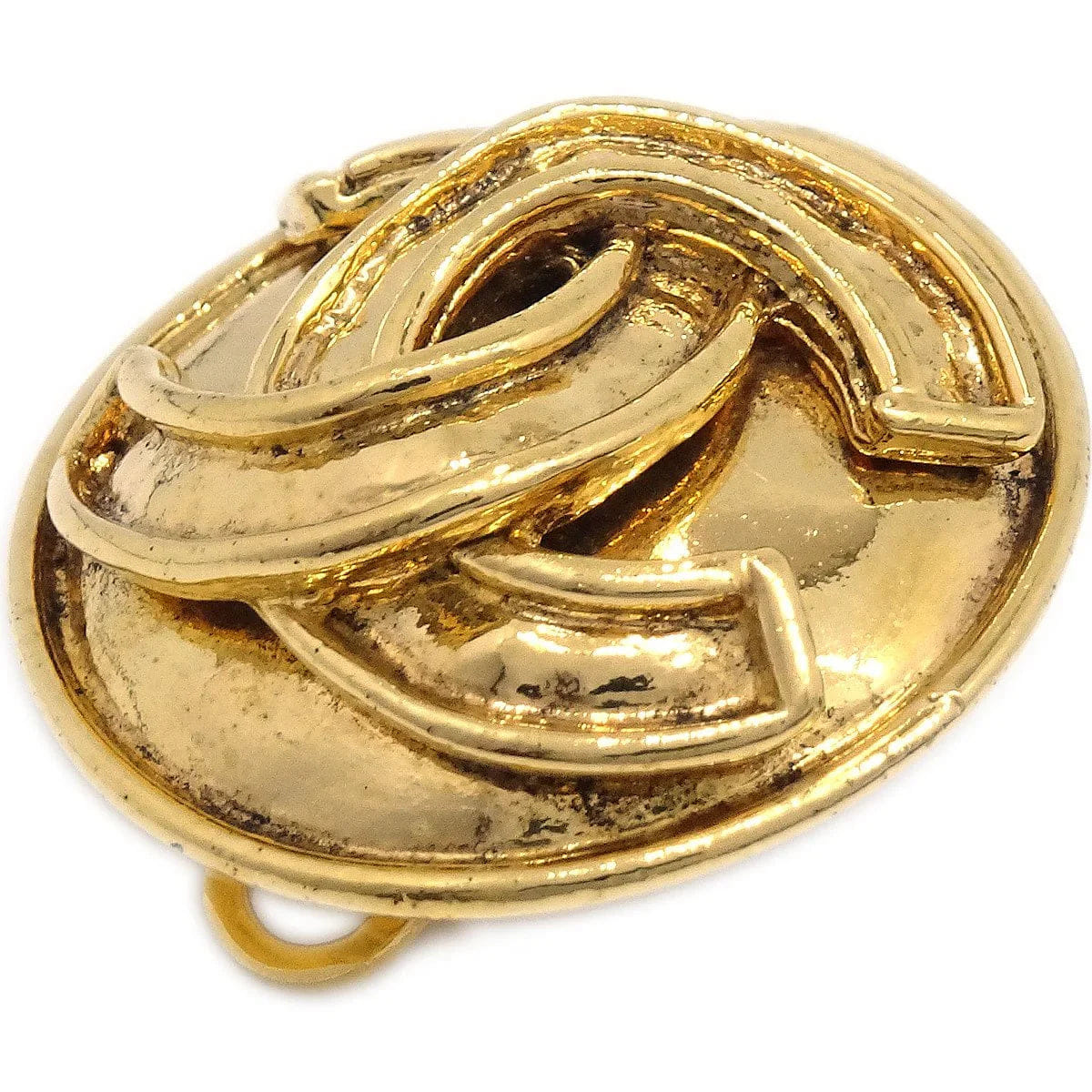 Chanel 1994 Round CC Earrings small