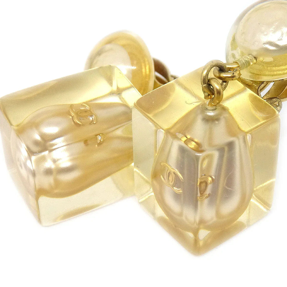 Chanel 1997 Teardrop CC Pearl Earrings