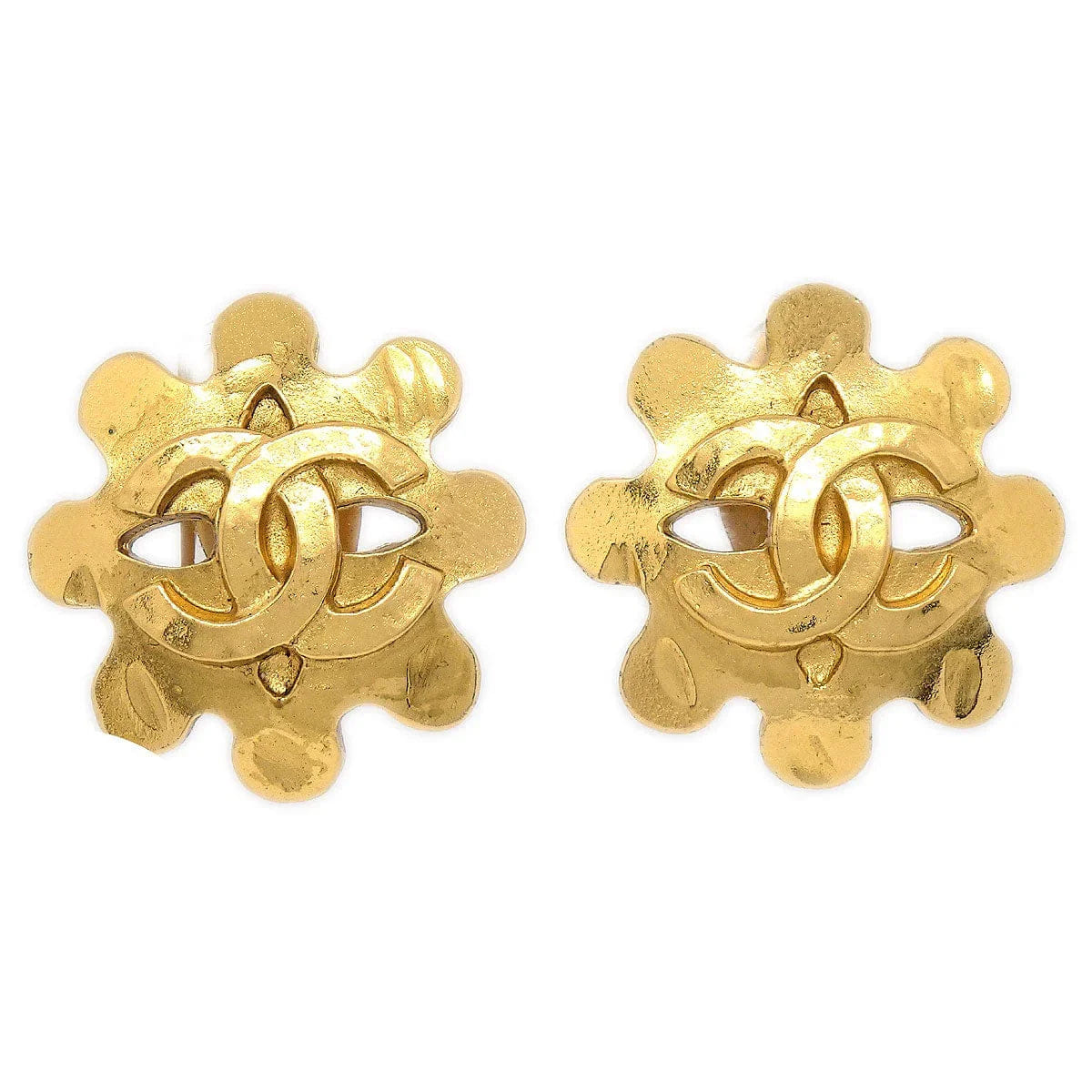 Chanel 1994 Earrings Clip - On Gold
