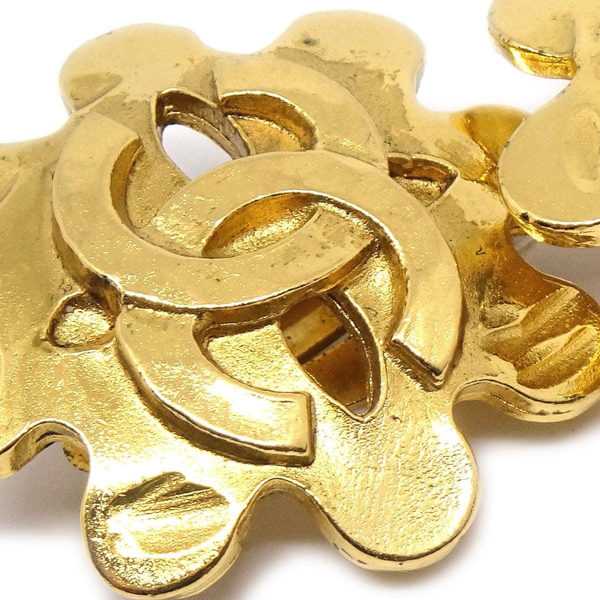 Chanel 1994 Earrings Clip - On Gold