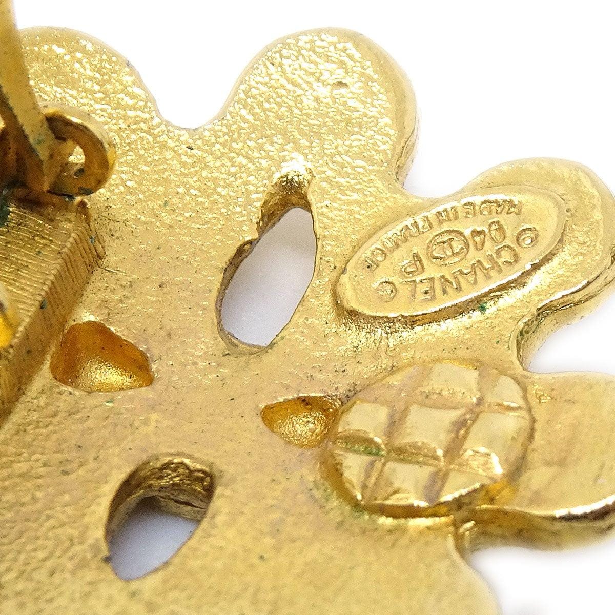 Chanel 1994 Earrings Clip - On Gold