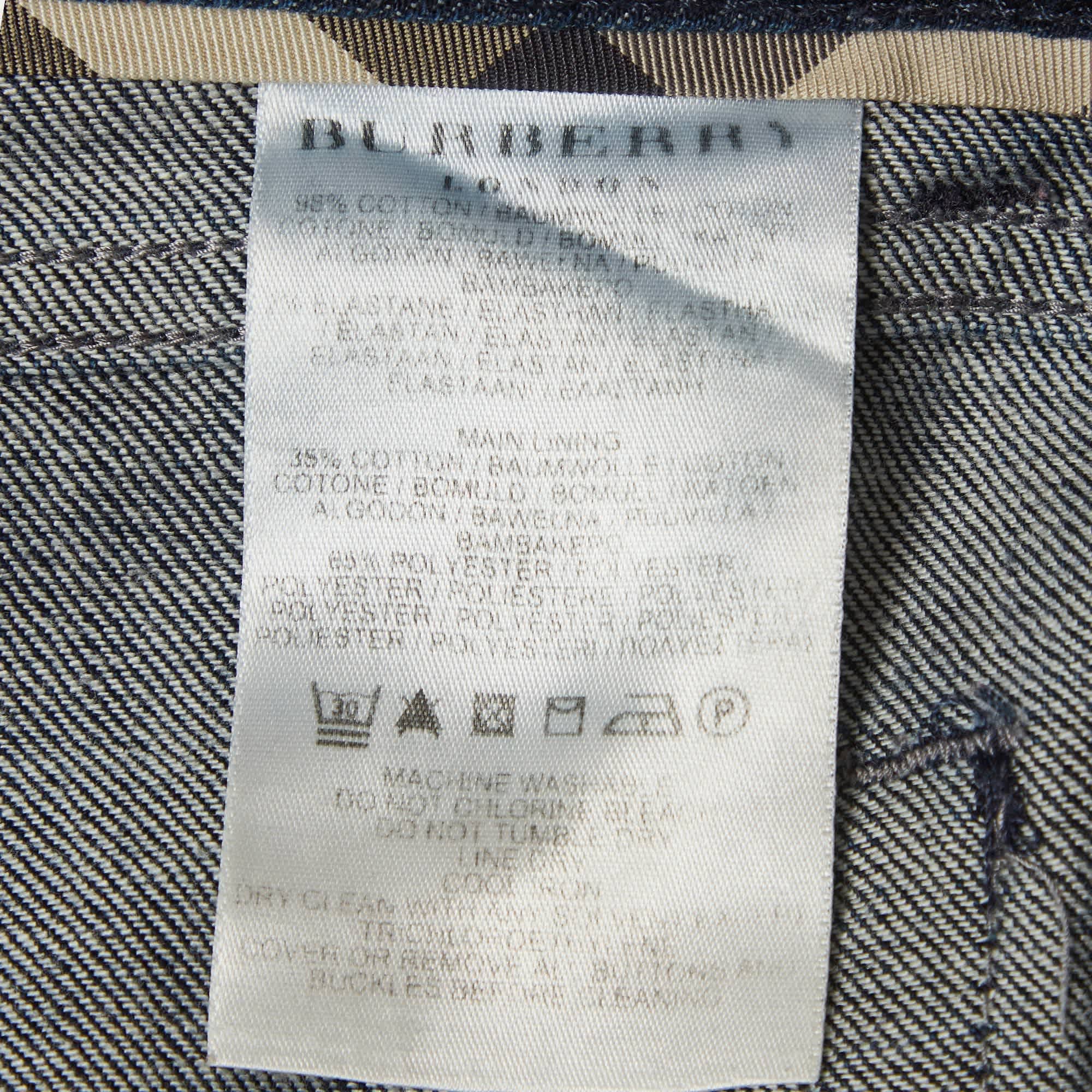 Burberry London Blue Denim Straight Fit Jeans S/waist