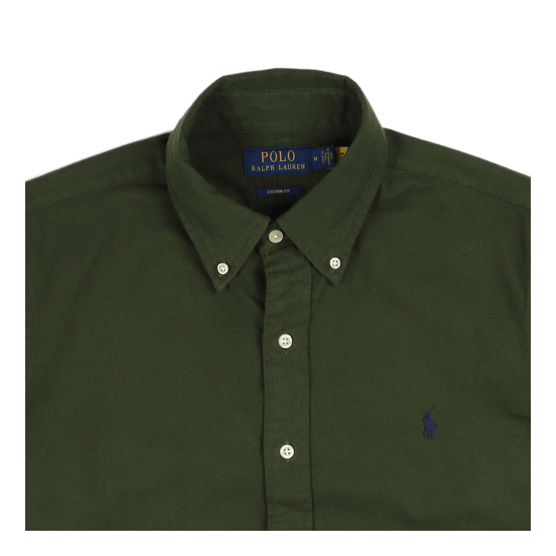Polo Ralph Lauren Custom Fit Flannel Shirt Army