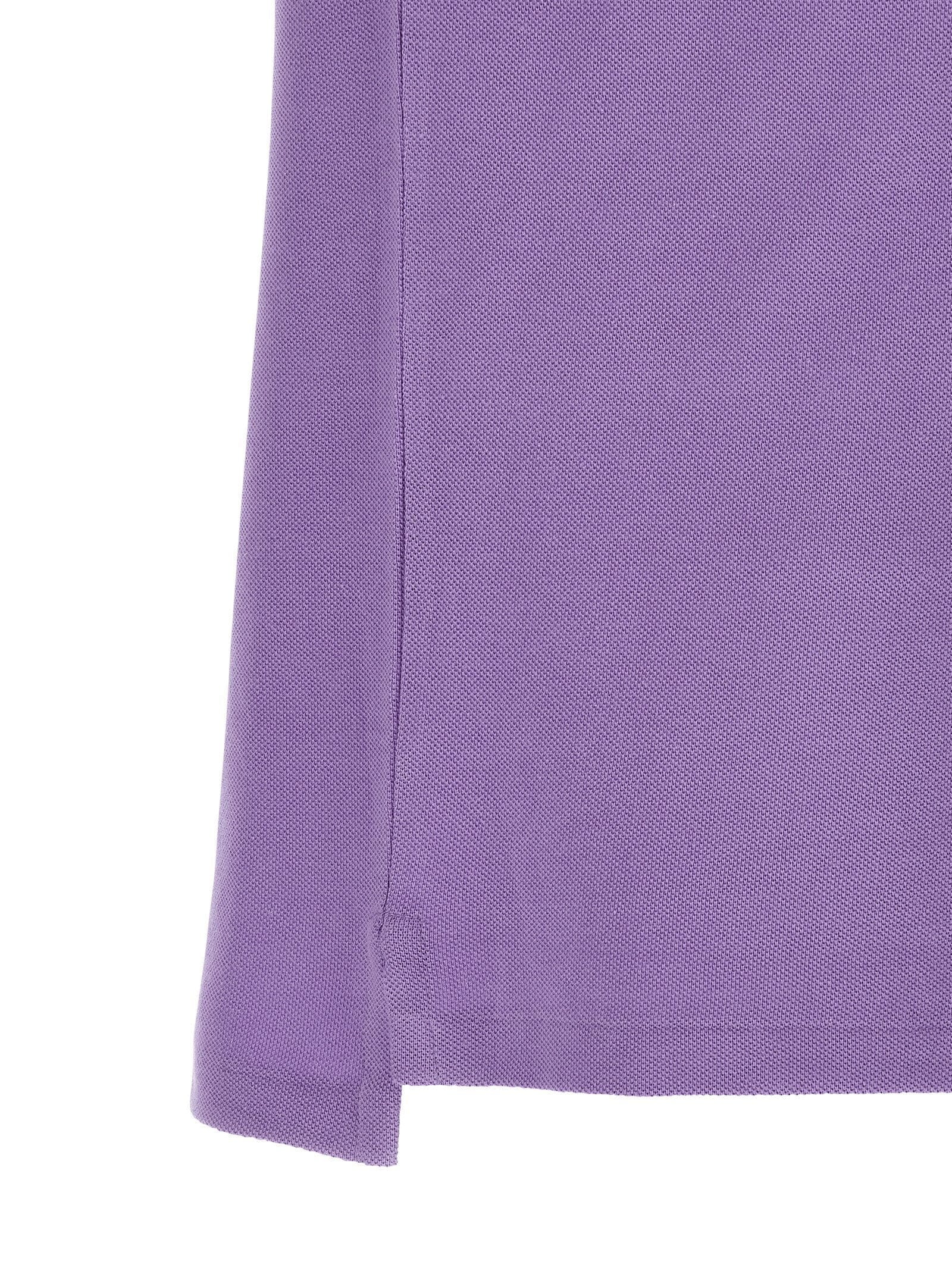Polo Ralph Lauren Logo - Embroidered Piqué Cotton Polo Shirt — Purple