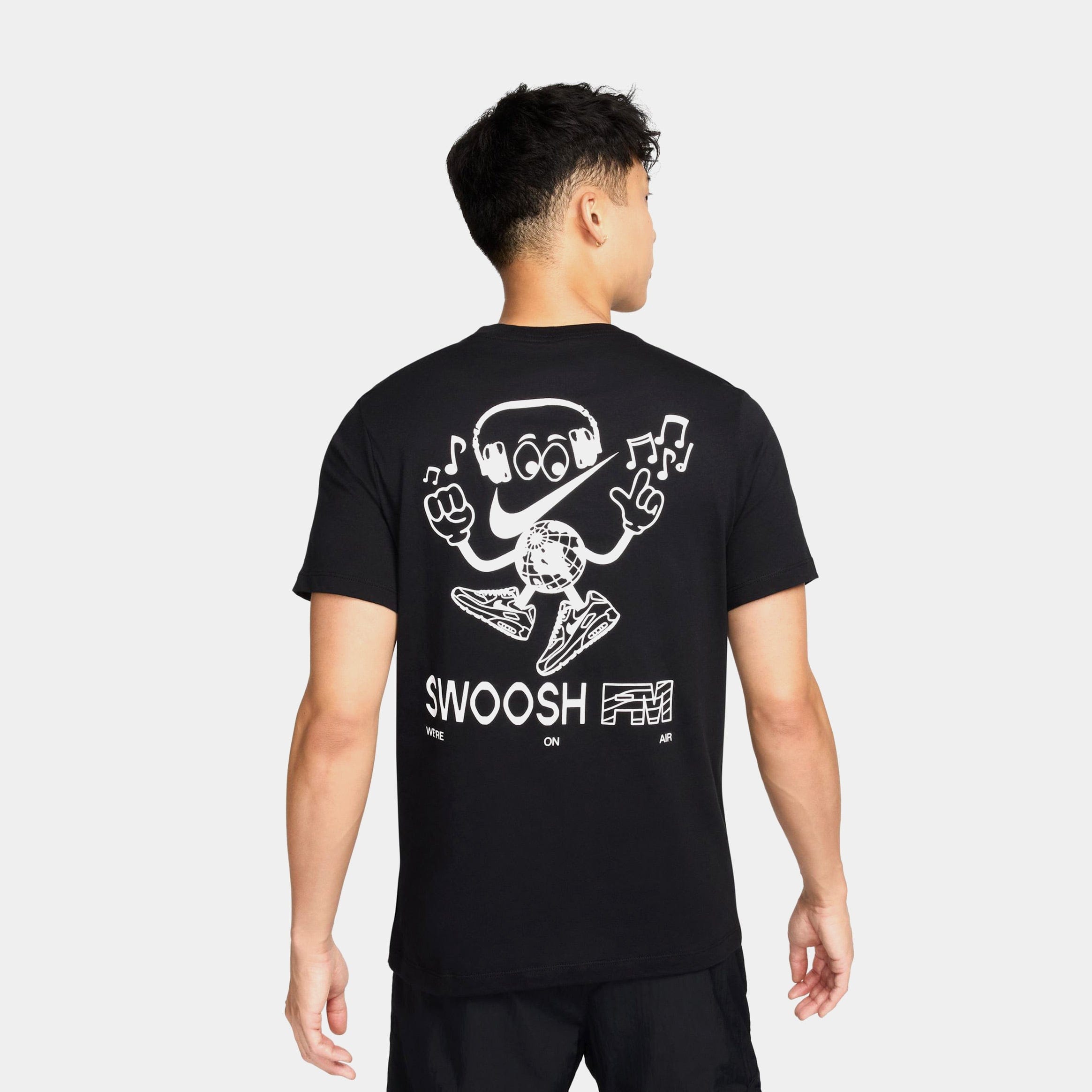 Nike NSW Swoosh Mens Short Sleeve Shirt (Black/White)