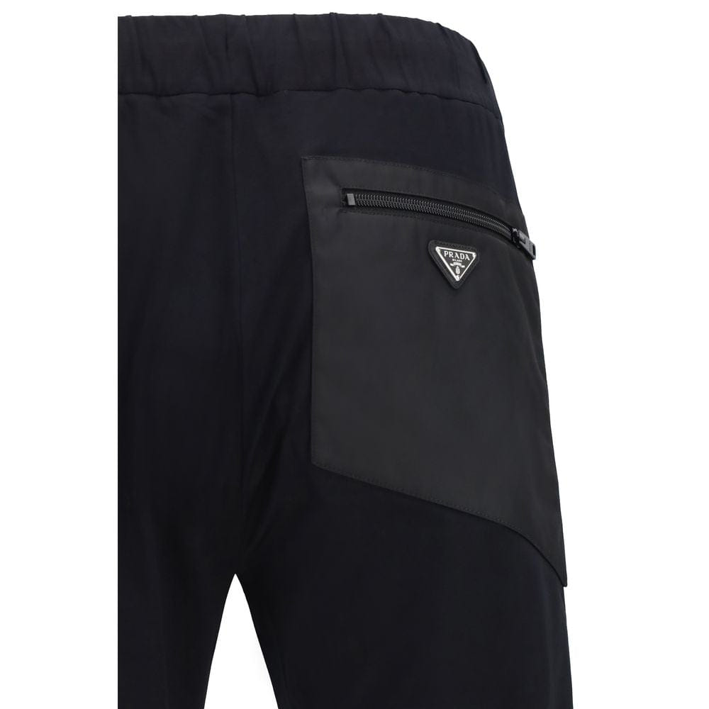 Prada Black Nylon Athletic Pants