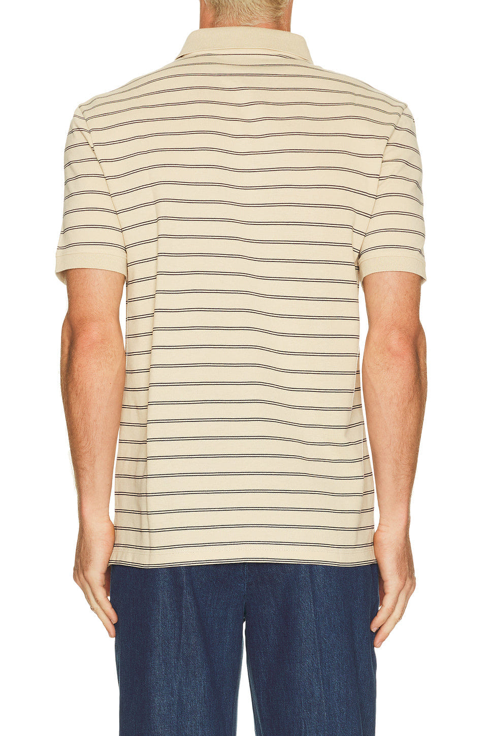 Valentino Striped Jersey Polo