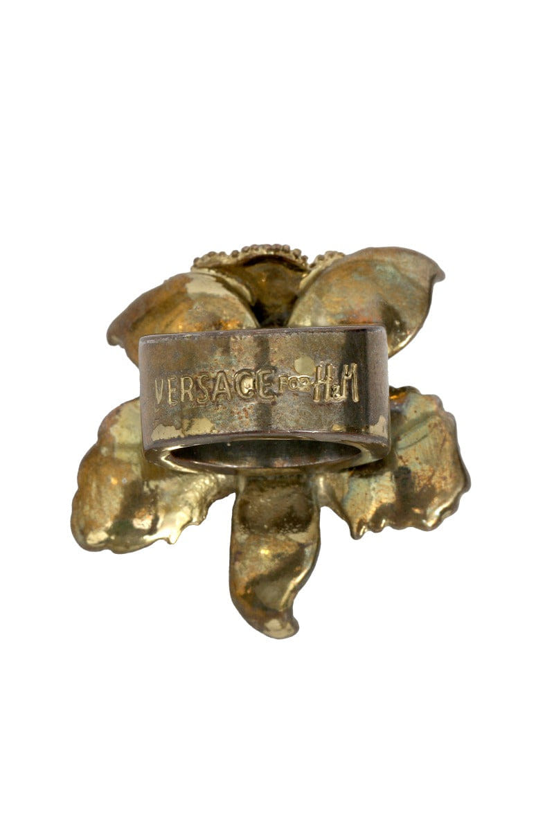 Versace x H&M Gold Cocktail Flower Ring