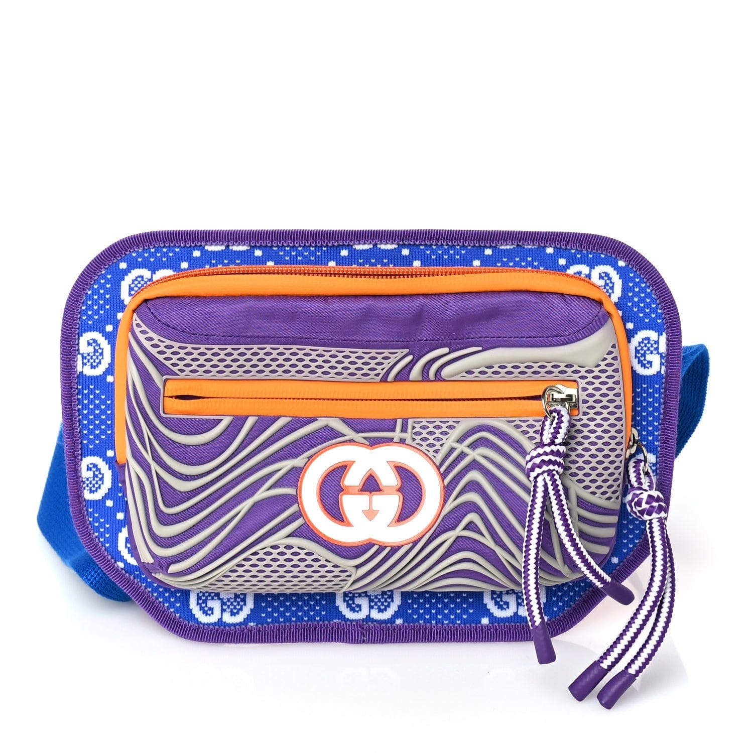 Gucci Jersey GG Monogram All Over Sporty Belt Bag Grey White Multicolor Grey / Grey White Multicolor / Multicolour