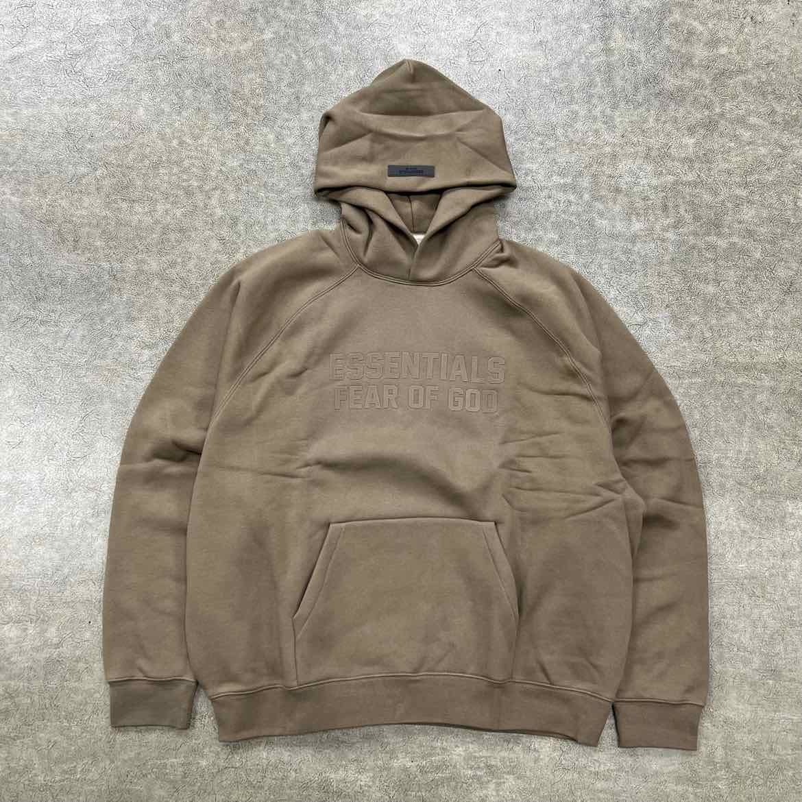 Fear of God Hoodie ESSENTIALS Wood New Size XL