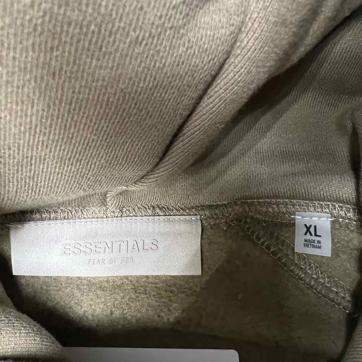 Fear of God Hoodie ESSENTIALS Wood New Size XL