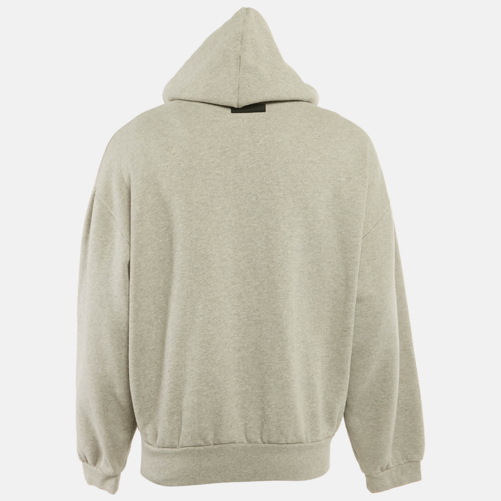 Fear of God Essentials Fear Of God Grey Logo Patch Cotton Hoodie