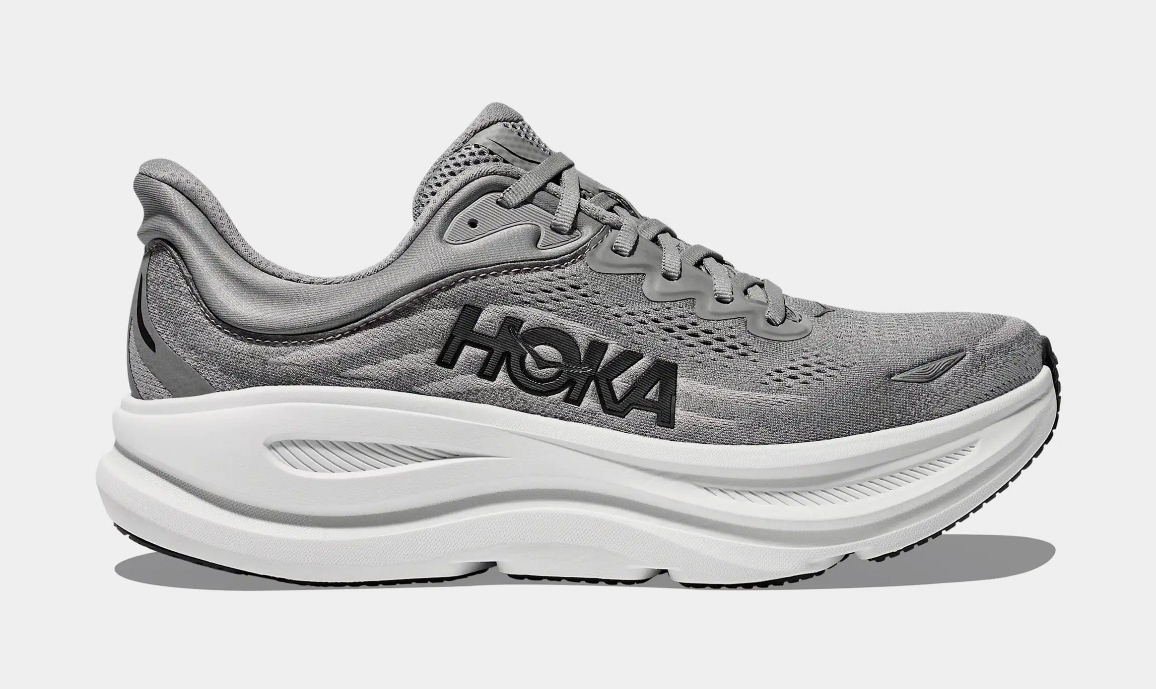 Hoka Bondi 9 Mens Running Shoes (Galactic Grey/Stellar Grey)
