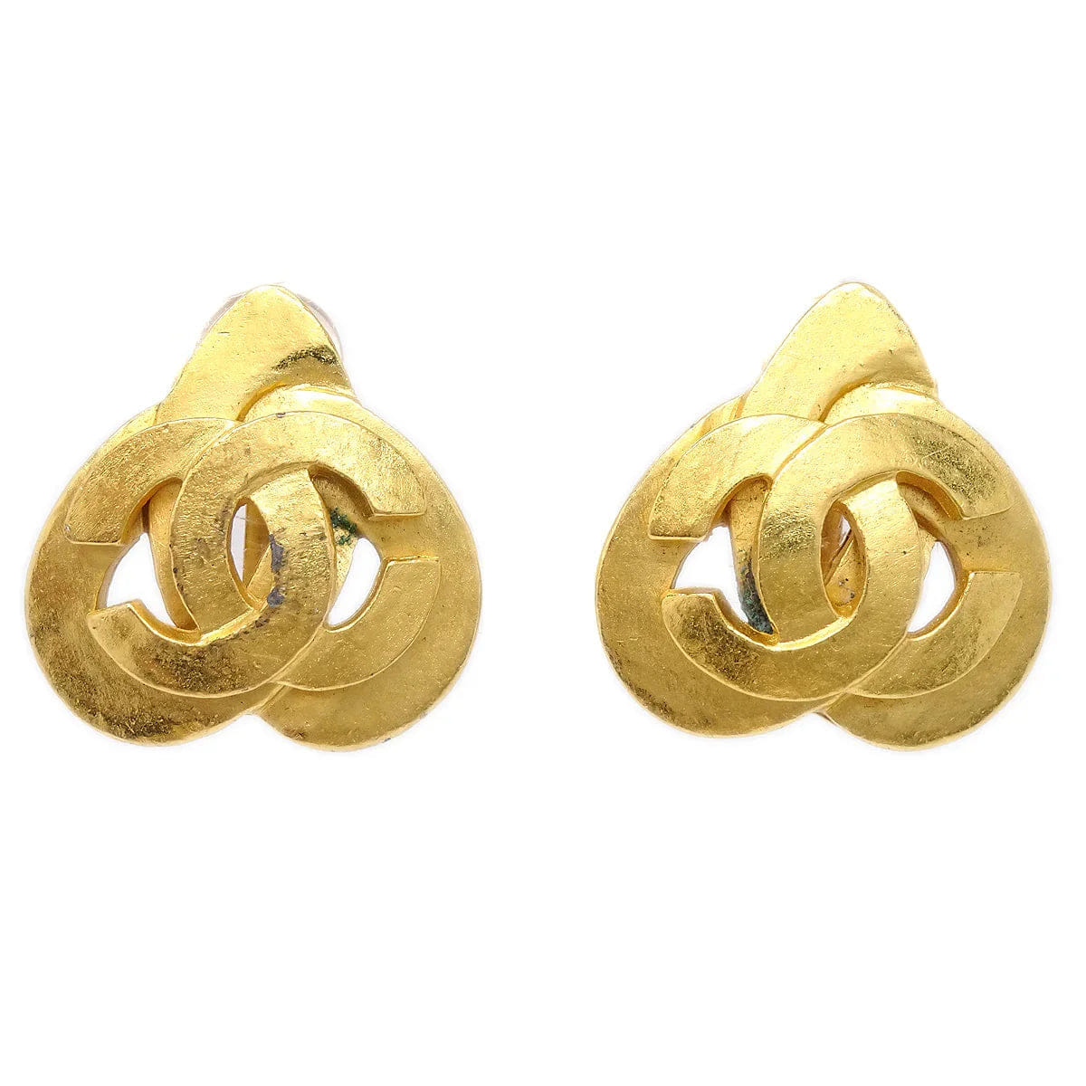 Chanel Heart Earrings Gold Clip - On 97P