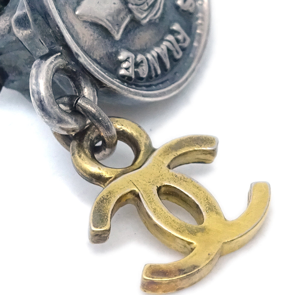 Chanel Silver Dangle Earrings Clip - On 96A