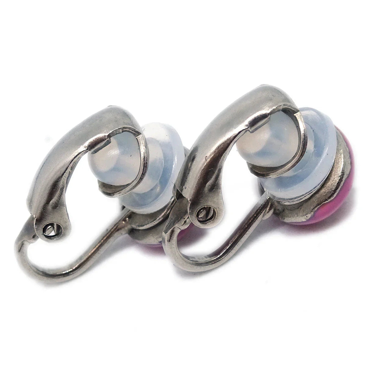 Chanel Button Earrings Clip - On Pink 03C