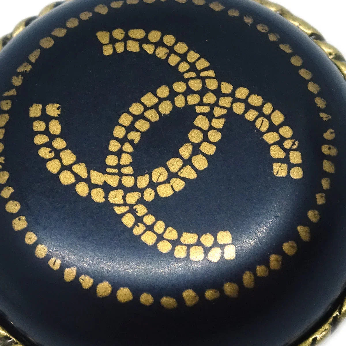 Chanel Black Button Earrings Clip - On 00A