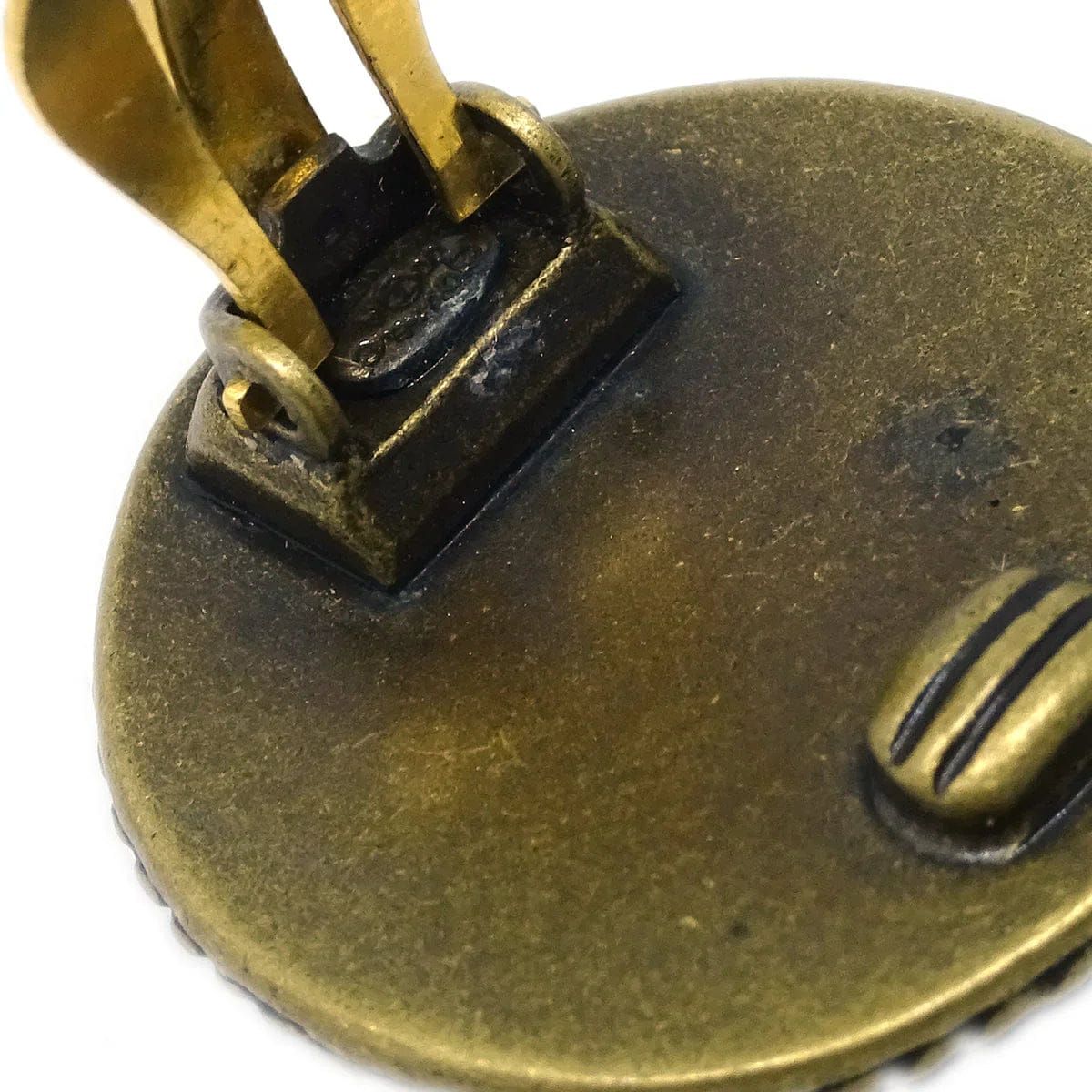 Chanel Black Button Earrings Clip - On 00A