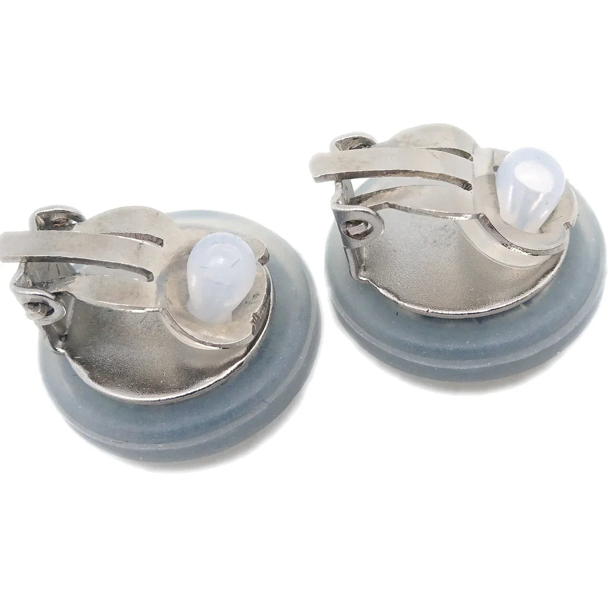 Chanel 1999 Button Quilted CC Earrings Clip - On 99S