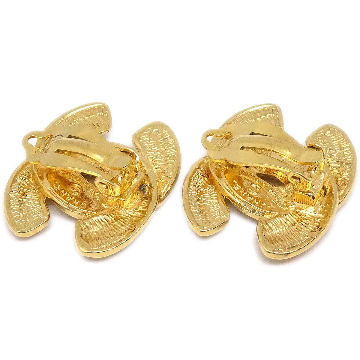 Chanel Quilted CC Earrings Clip - On Large 2459