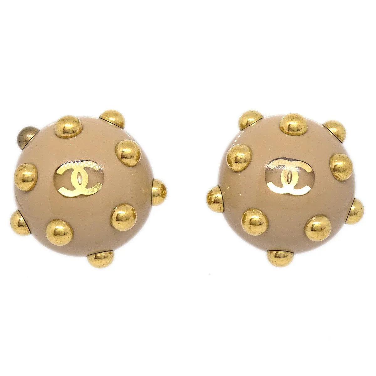 Chanel Button Earrings Clip - On 00A
